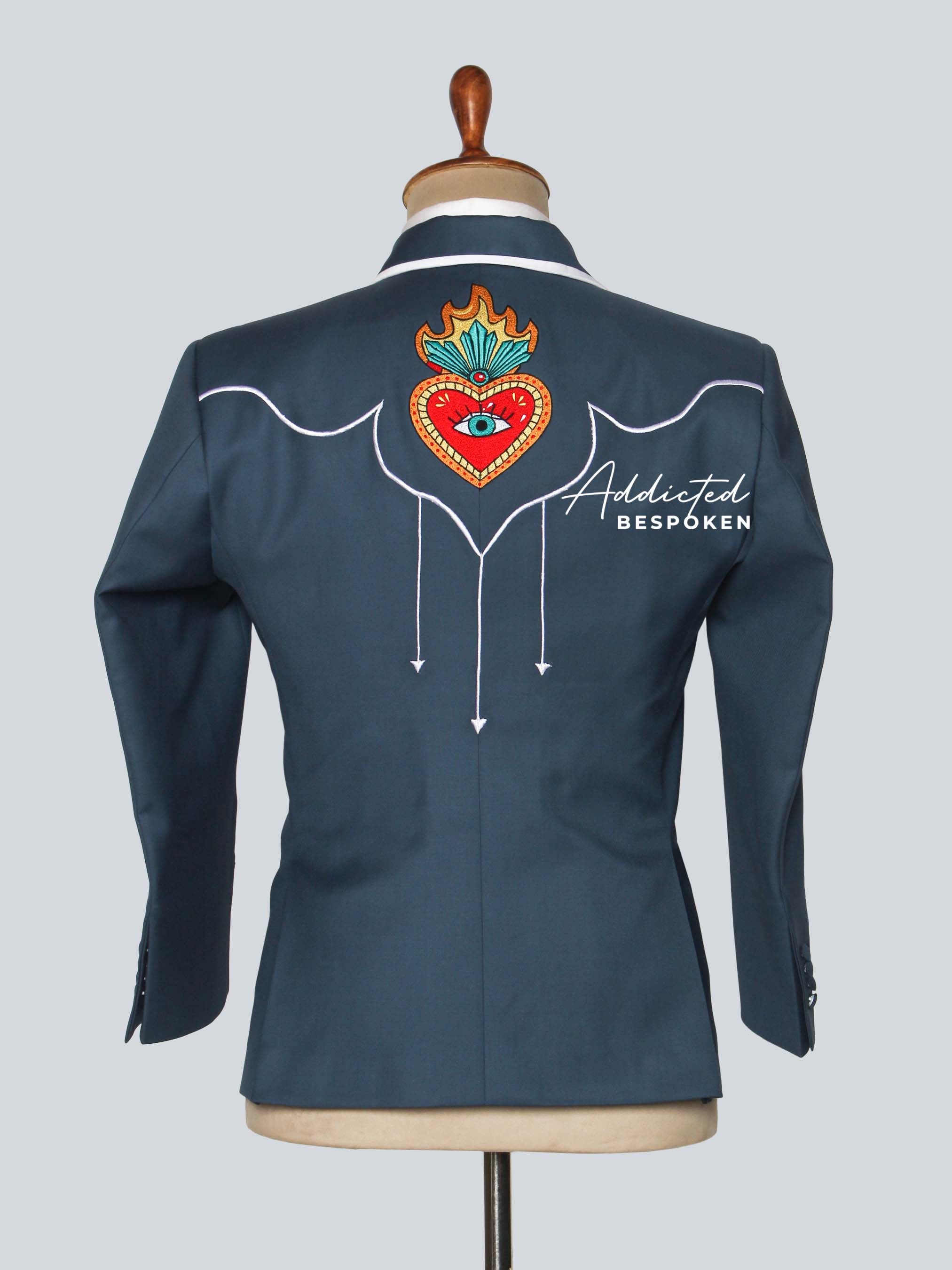 Western Rose Embroidered Suit Addicted Bespoken