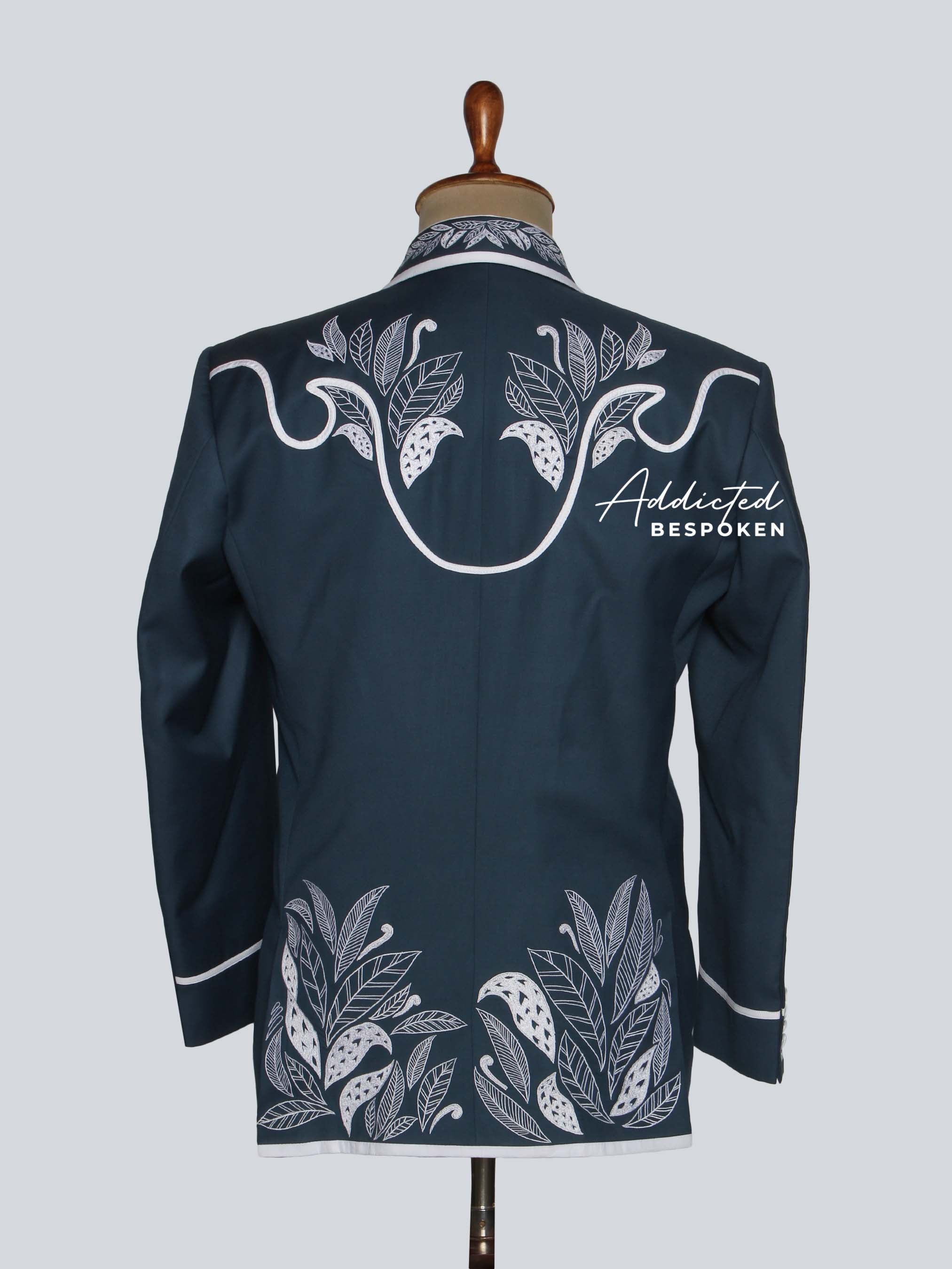 Leaf Embroidered Western Suit Addicted Bespoken