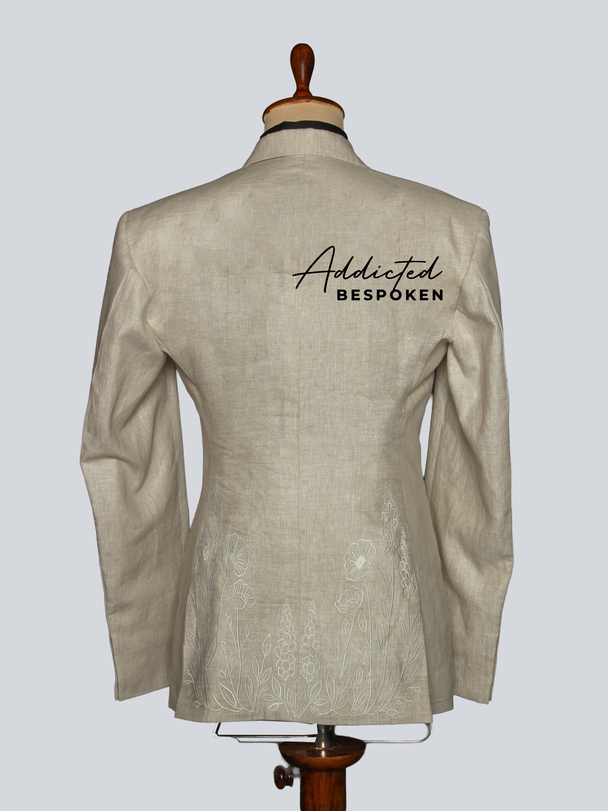 Mens Ivory Floral Embroidered Suit Addicted Bespoken