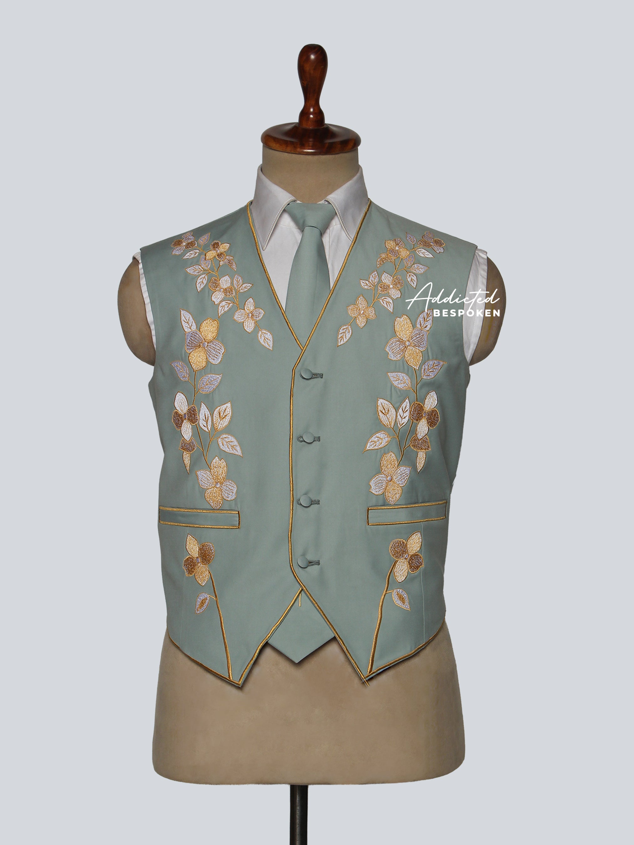 Custom Green Three Piece Suit