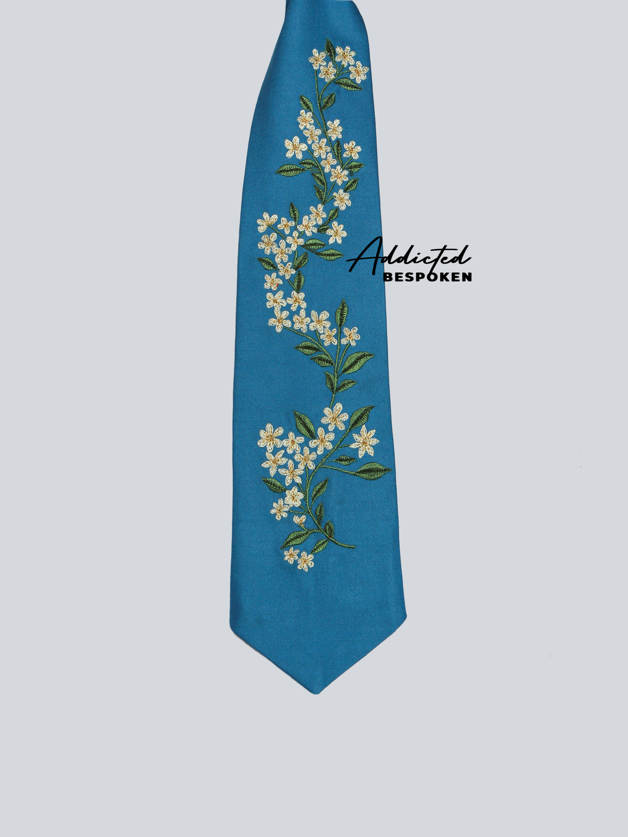 Teal Blue Embroidered Suit