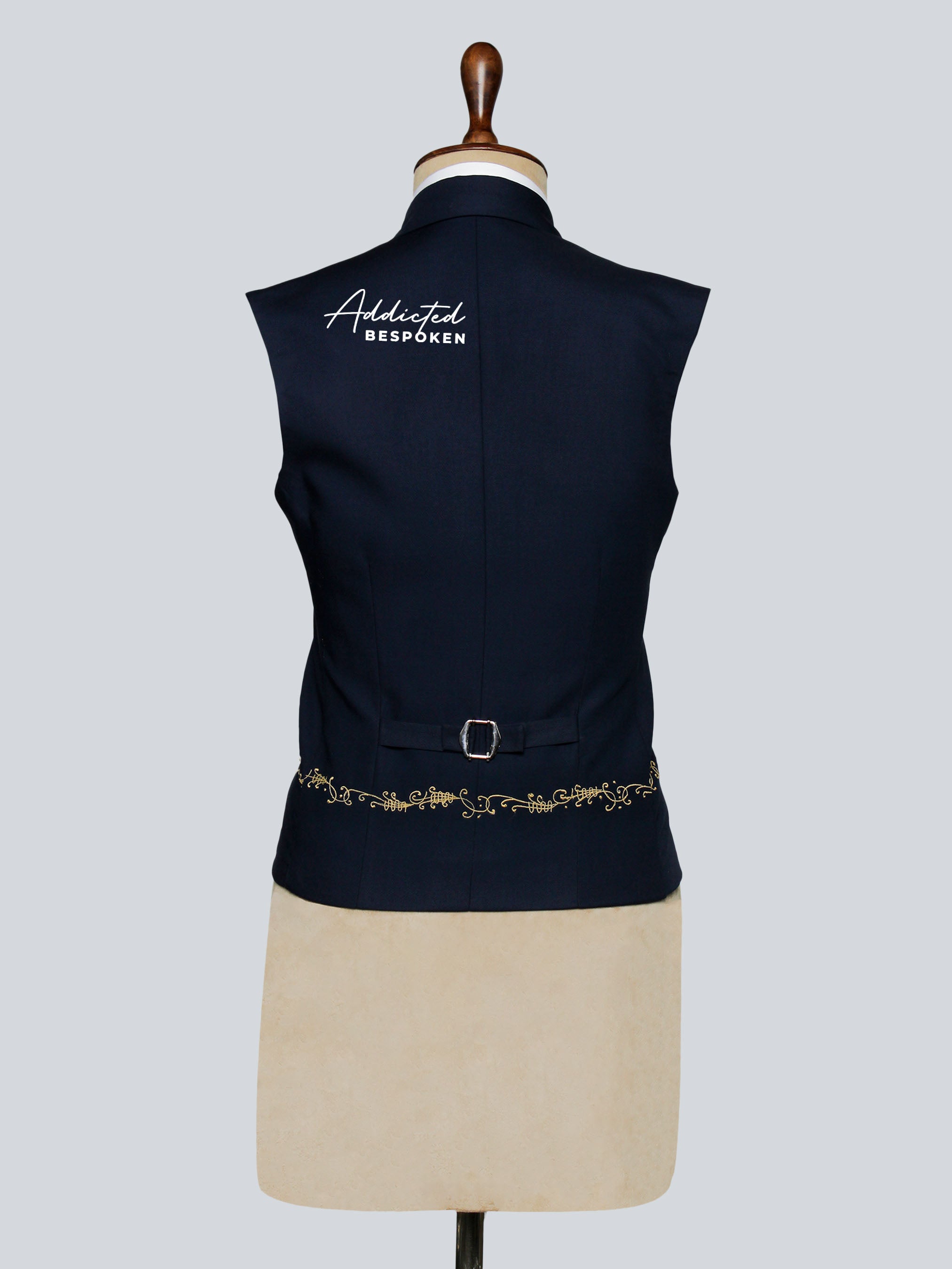 Navy Gold Embroidered Mariachi Suit Addicted Bespoken