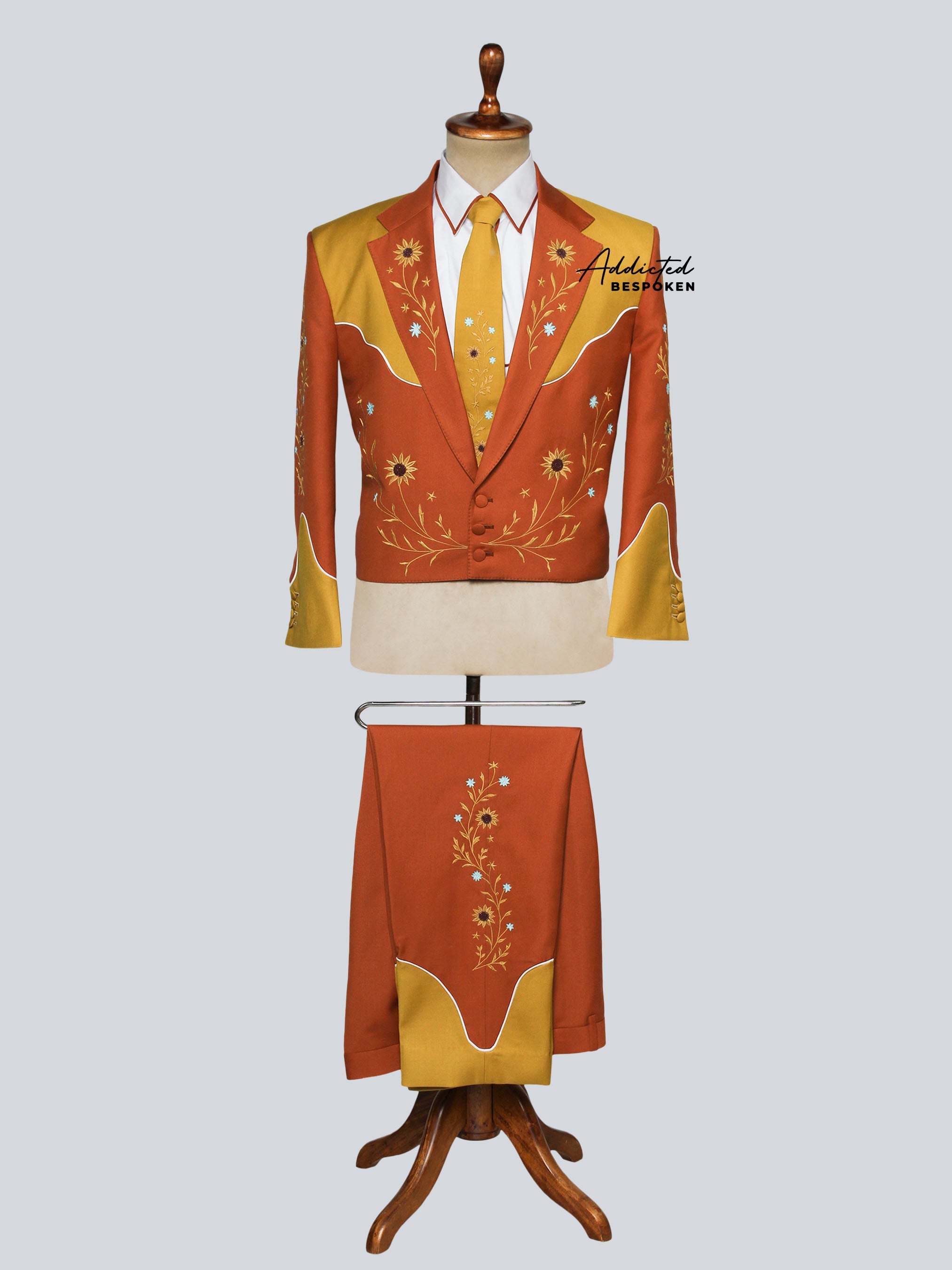 Golden Horizon Embroidered Ensemble Addicted Bespoken