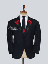 Red Blossom Western Suit