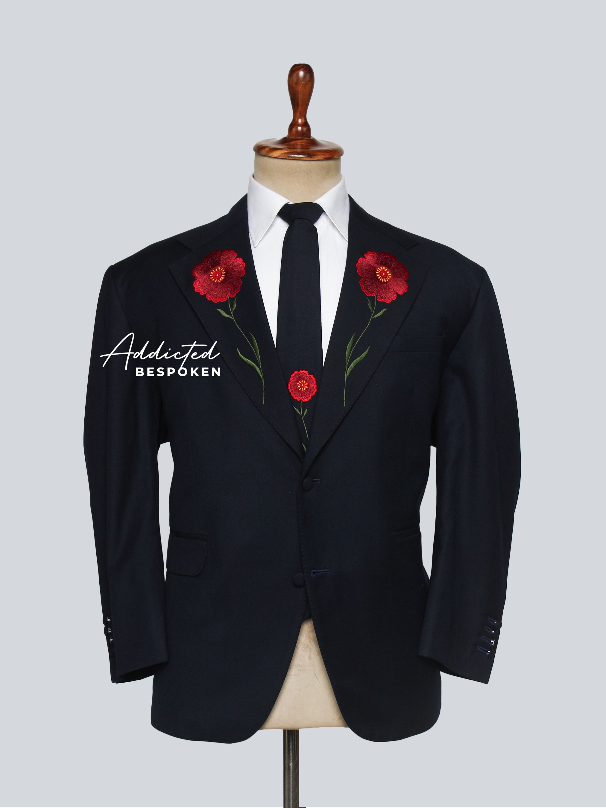 Red Blossom Western Suit Addicted Bespoken