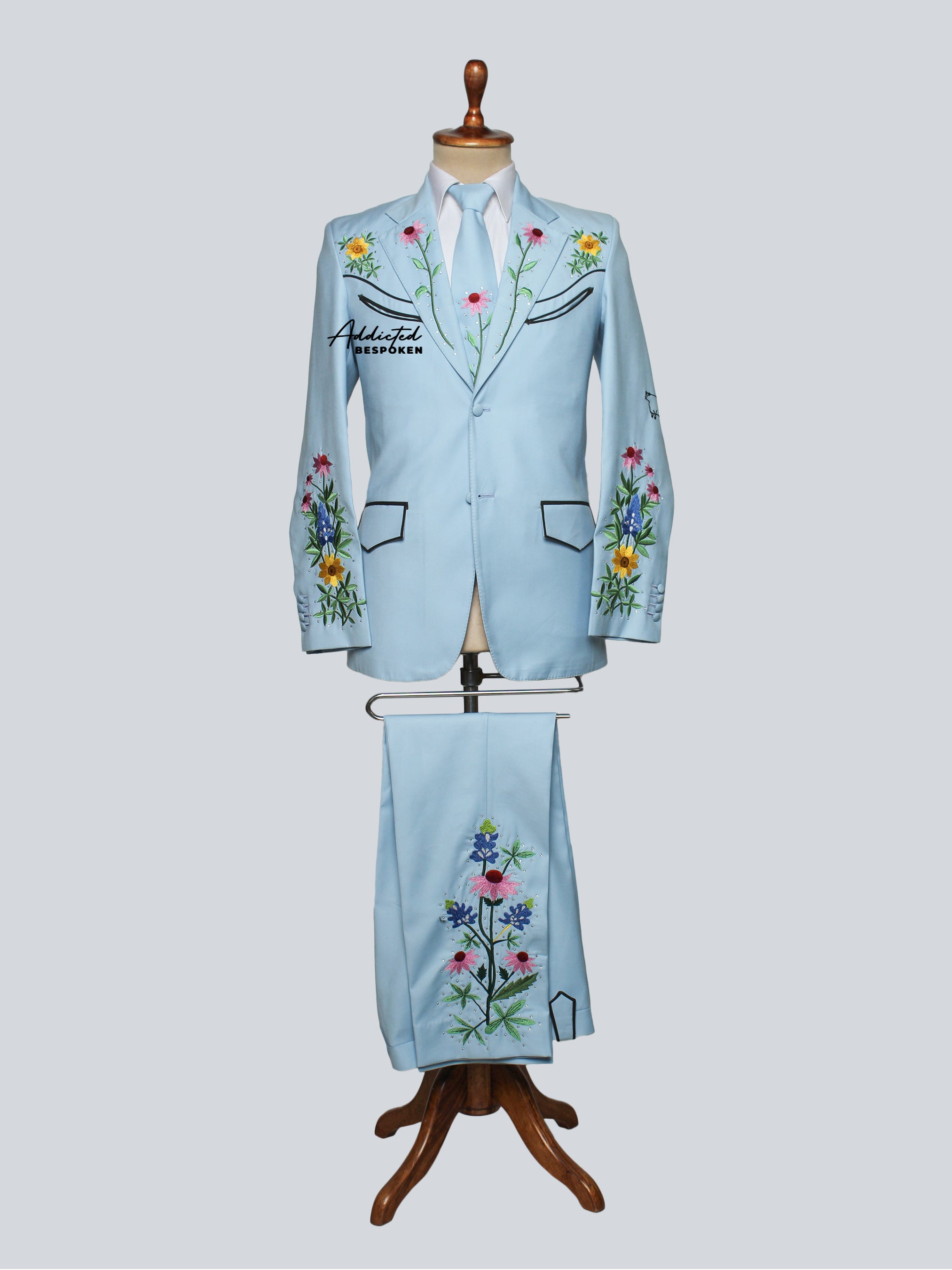 Sky Blossom Tailored Suit Addicted Bespoken