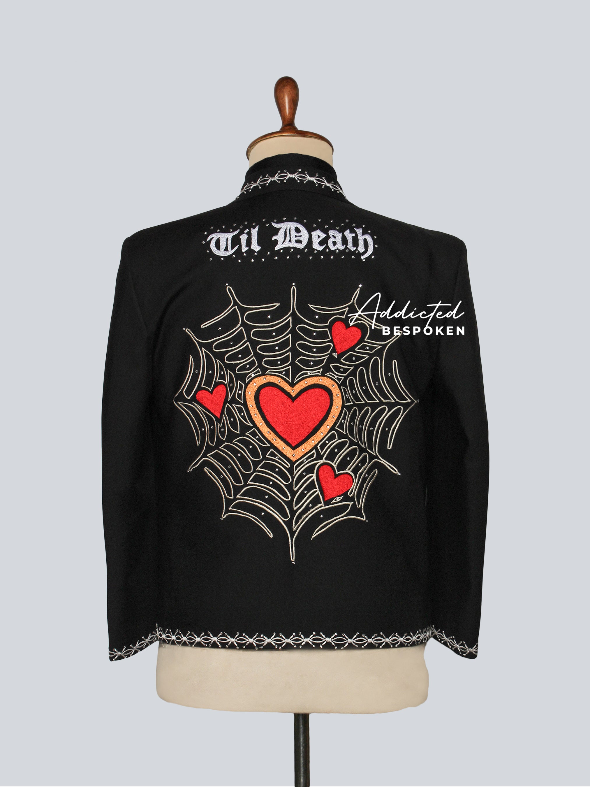 Noir Edge Embroidered Suit Addicted Bespoken