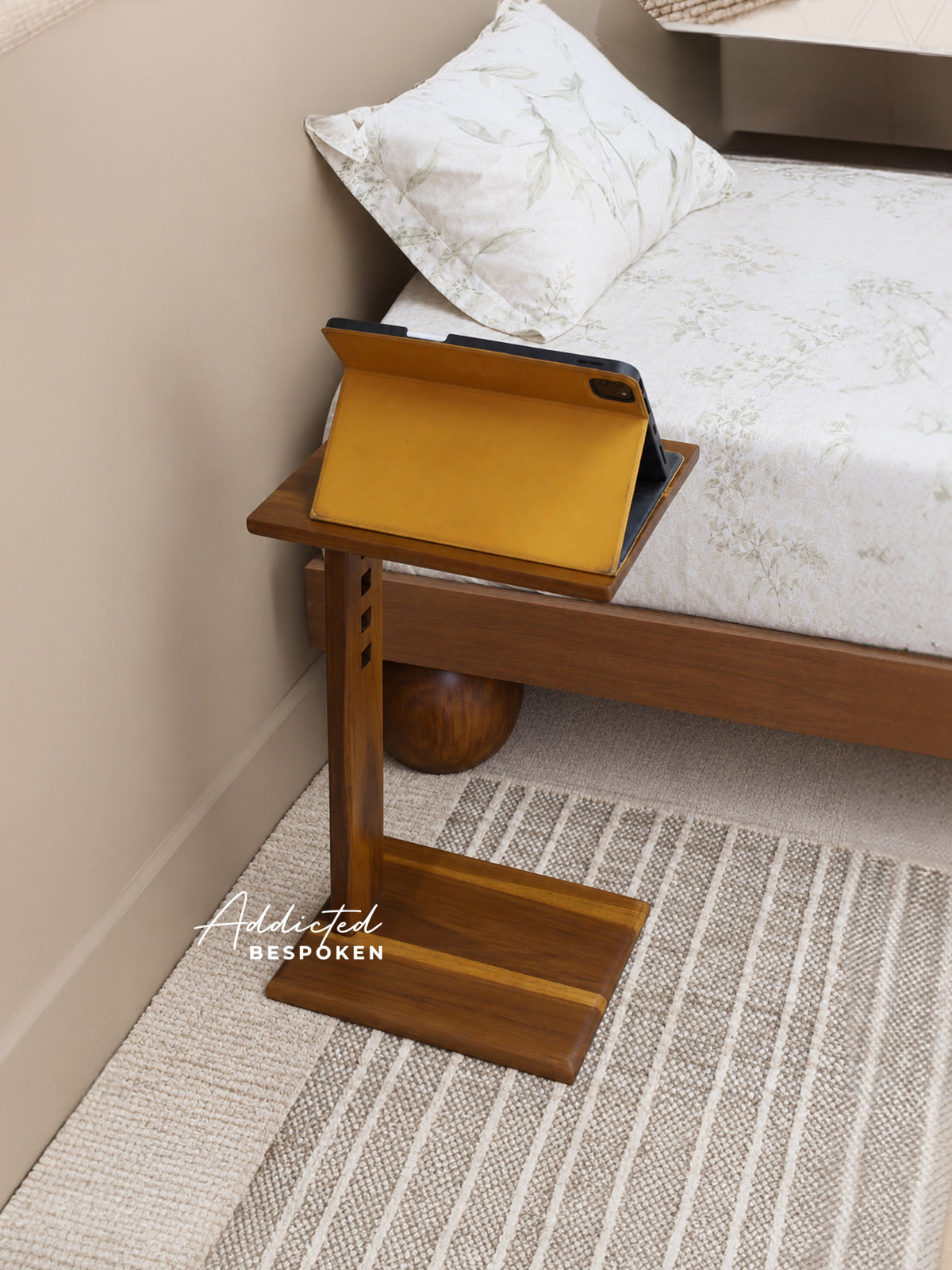 Wooden bedside table