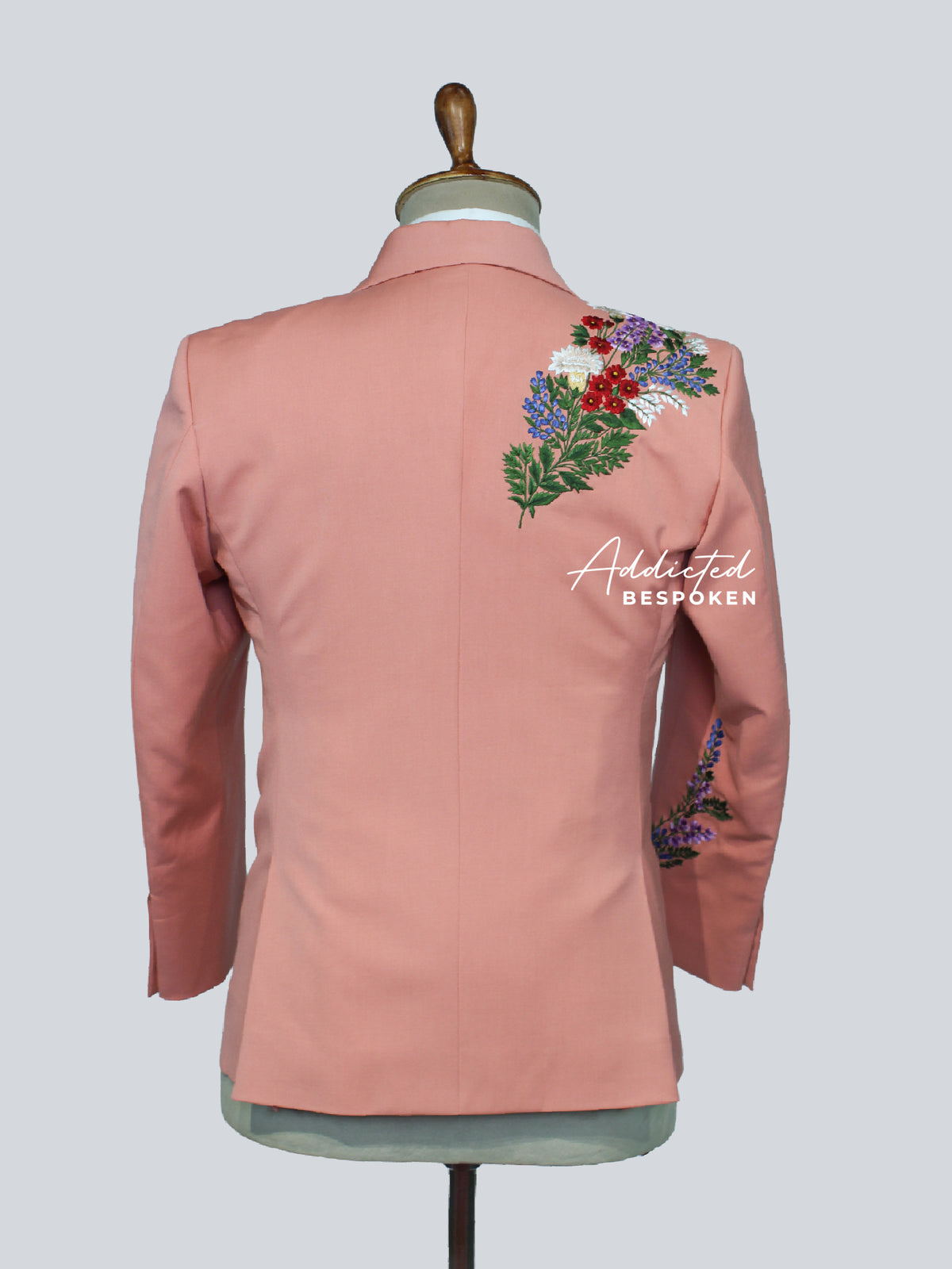 Men’s Blush Floral Suit Addicted Bespoken