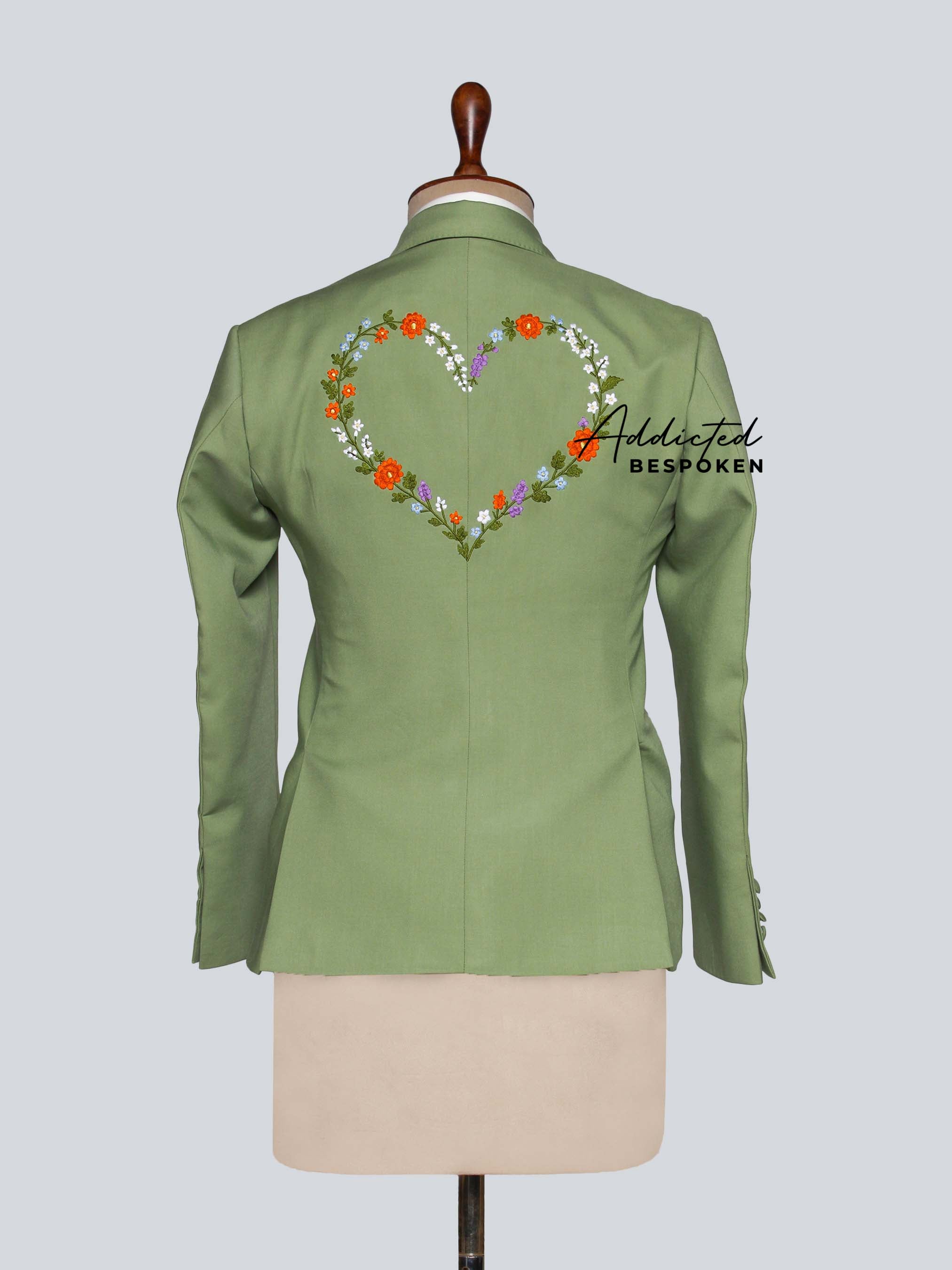 Botanical Western Embroidered Suit Addicted Bespoken