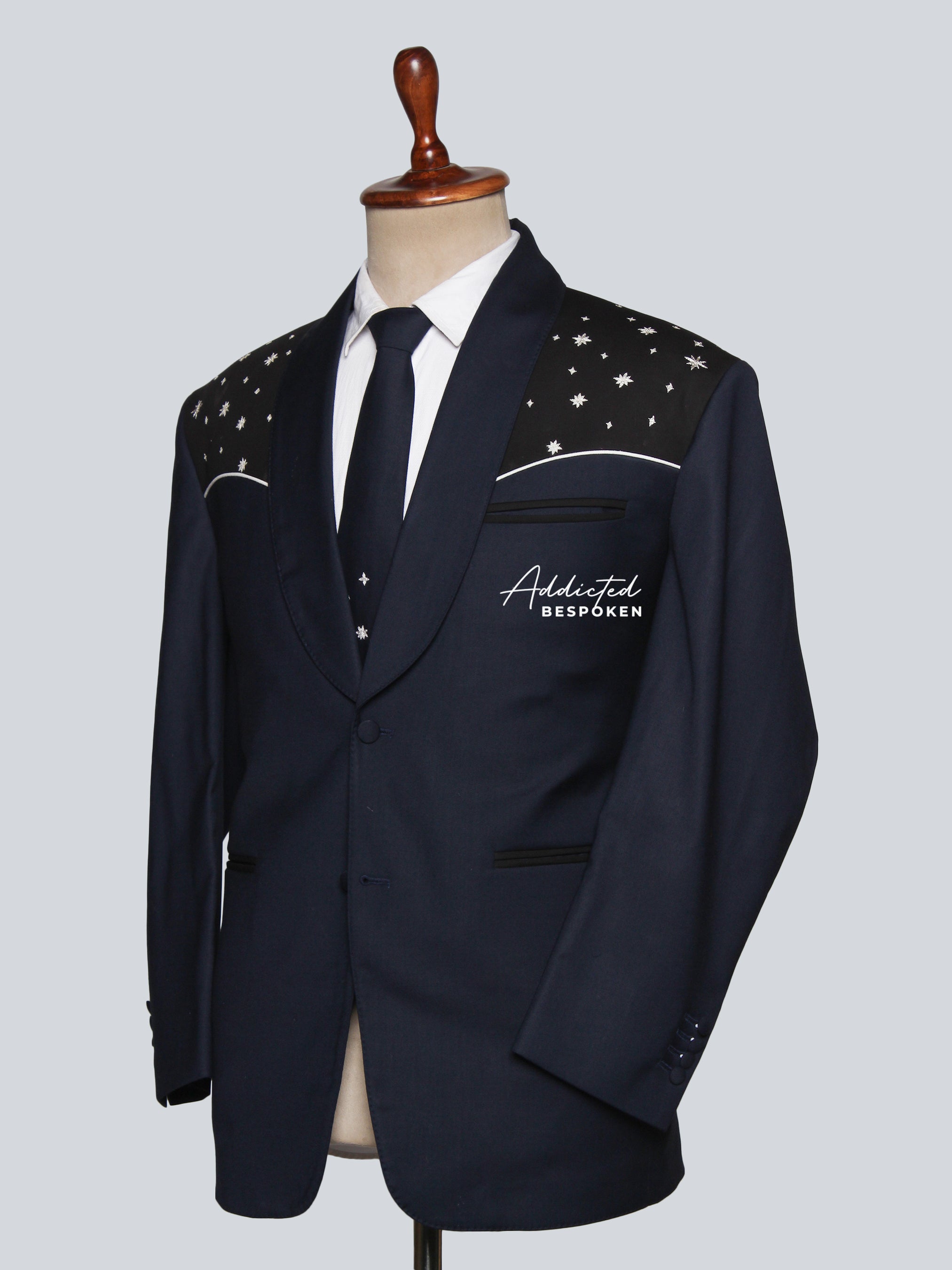 Botanical Stitch Groomswear Suit