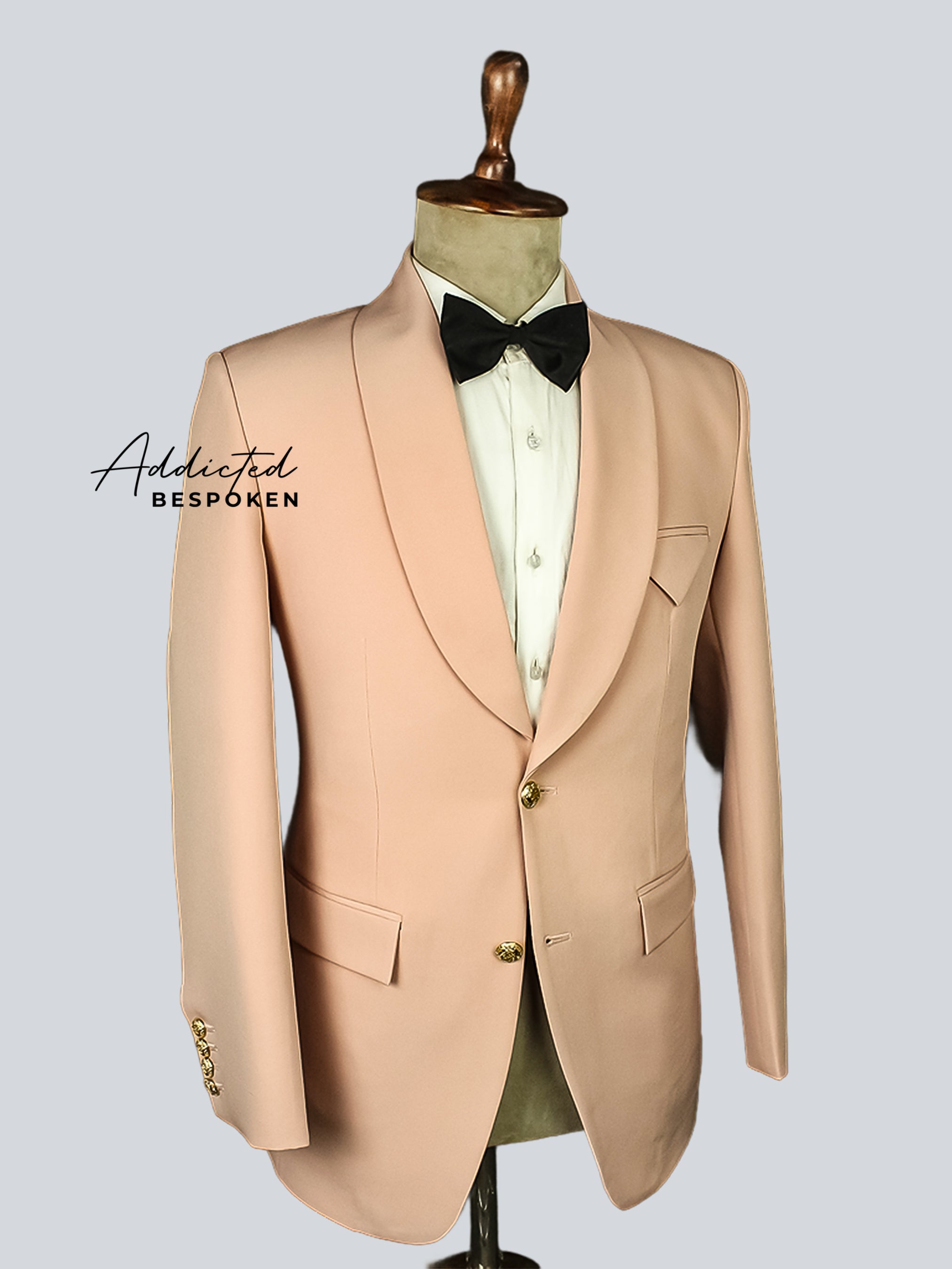 Formal Pink Shawl Lapel Suit