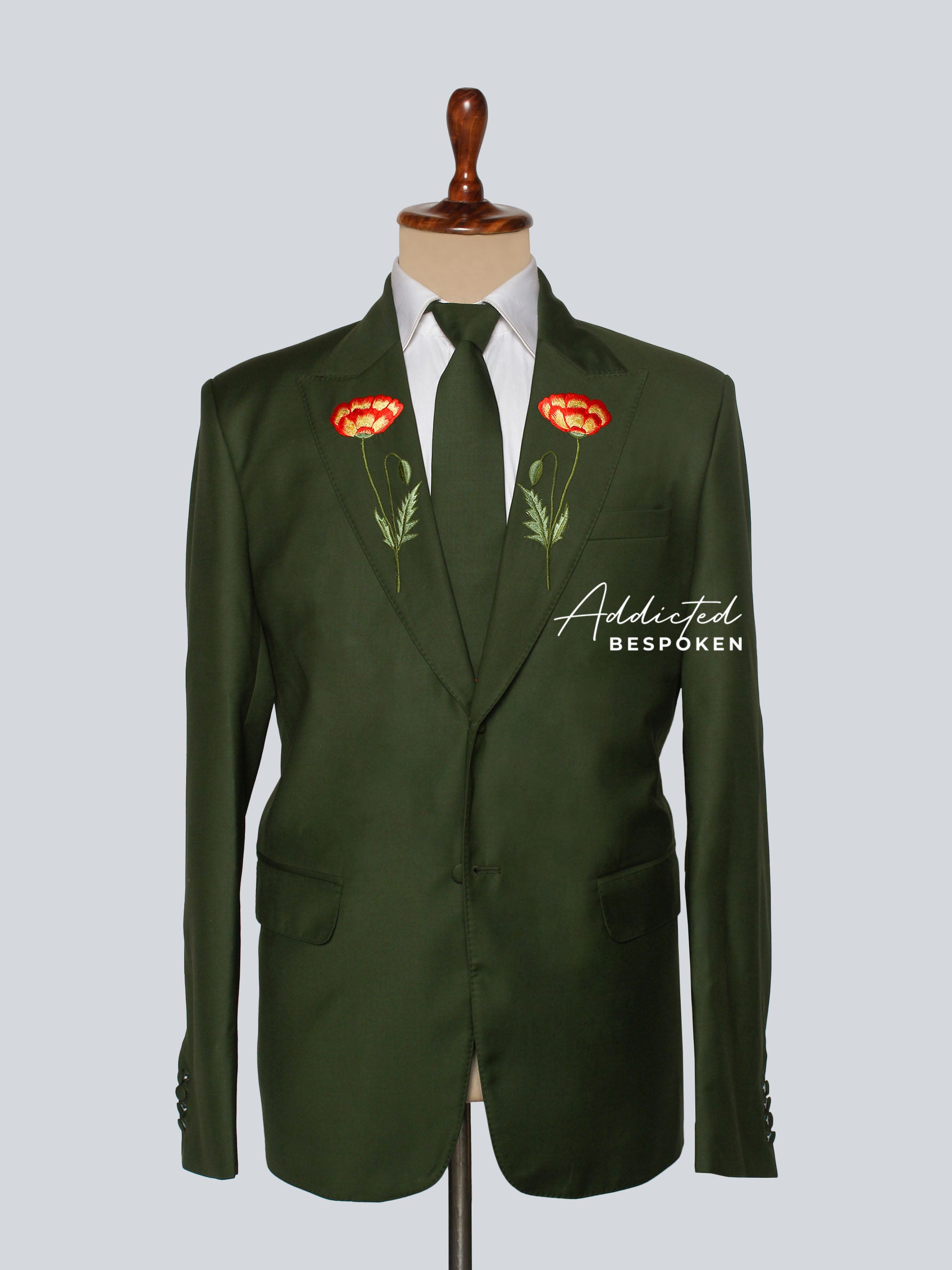Poppy Bloom Embroidered Suit Addicted Bespoken