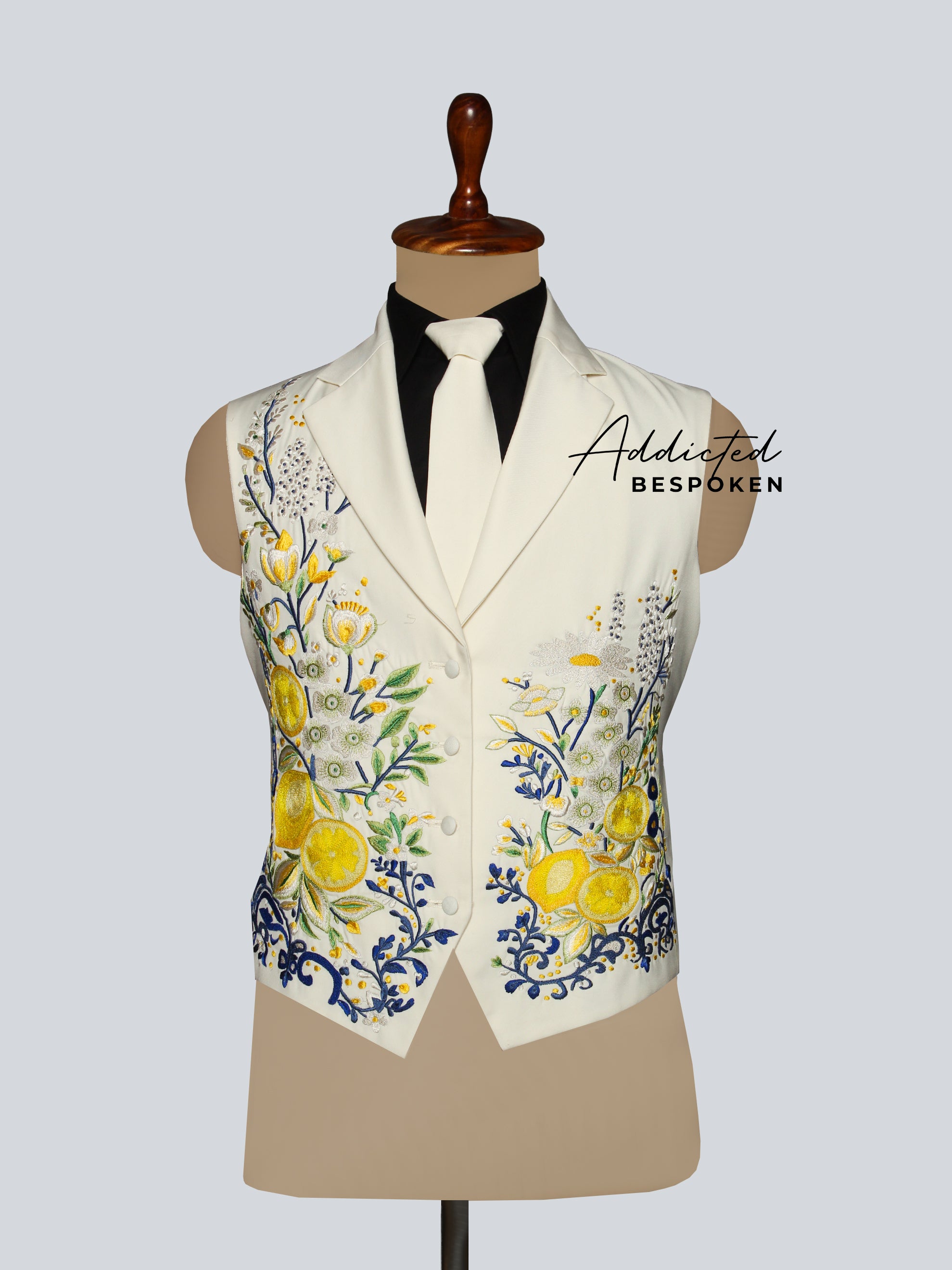 Floral Embroidered Wedding Suit