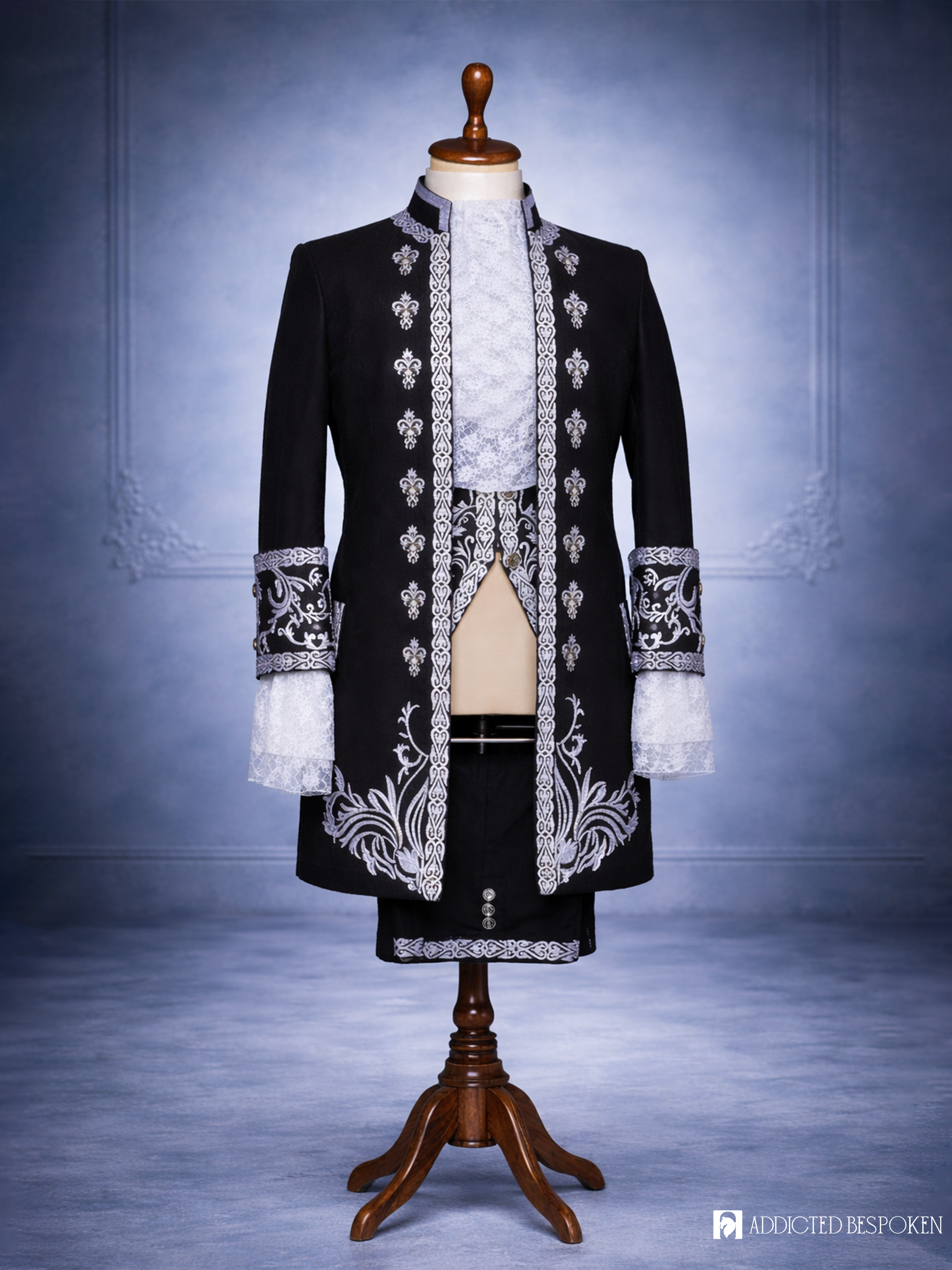 Midnight Rococo Embroidered Suit Addicted Bespoken