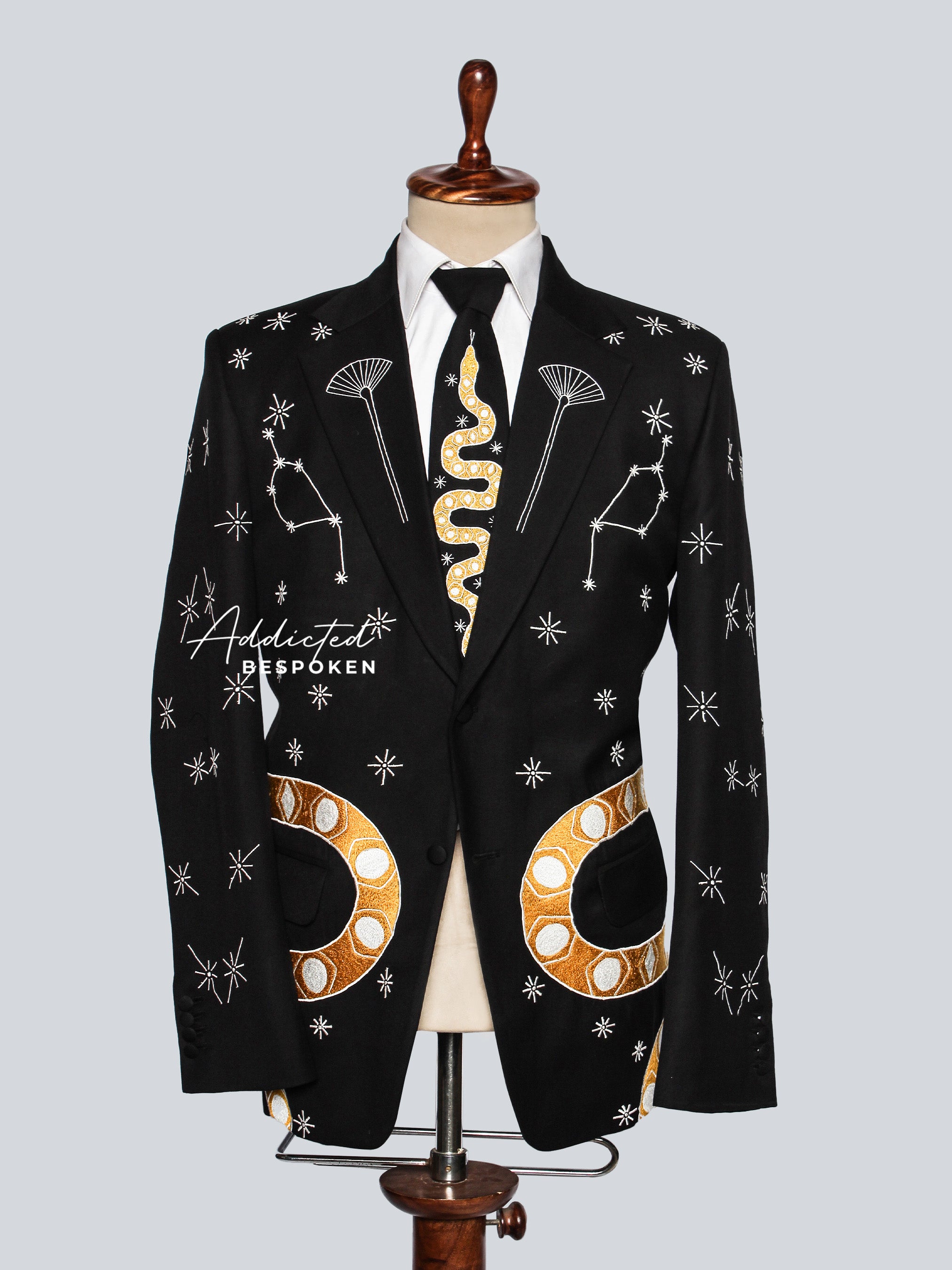 Celestial Snake Embroidered Suit Addicted Bespoken