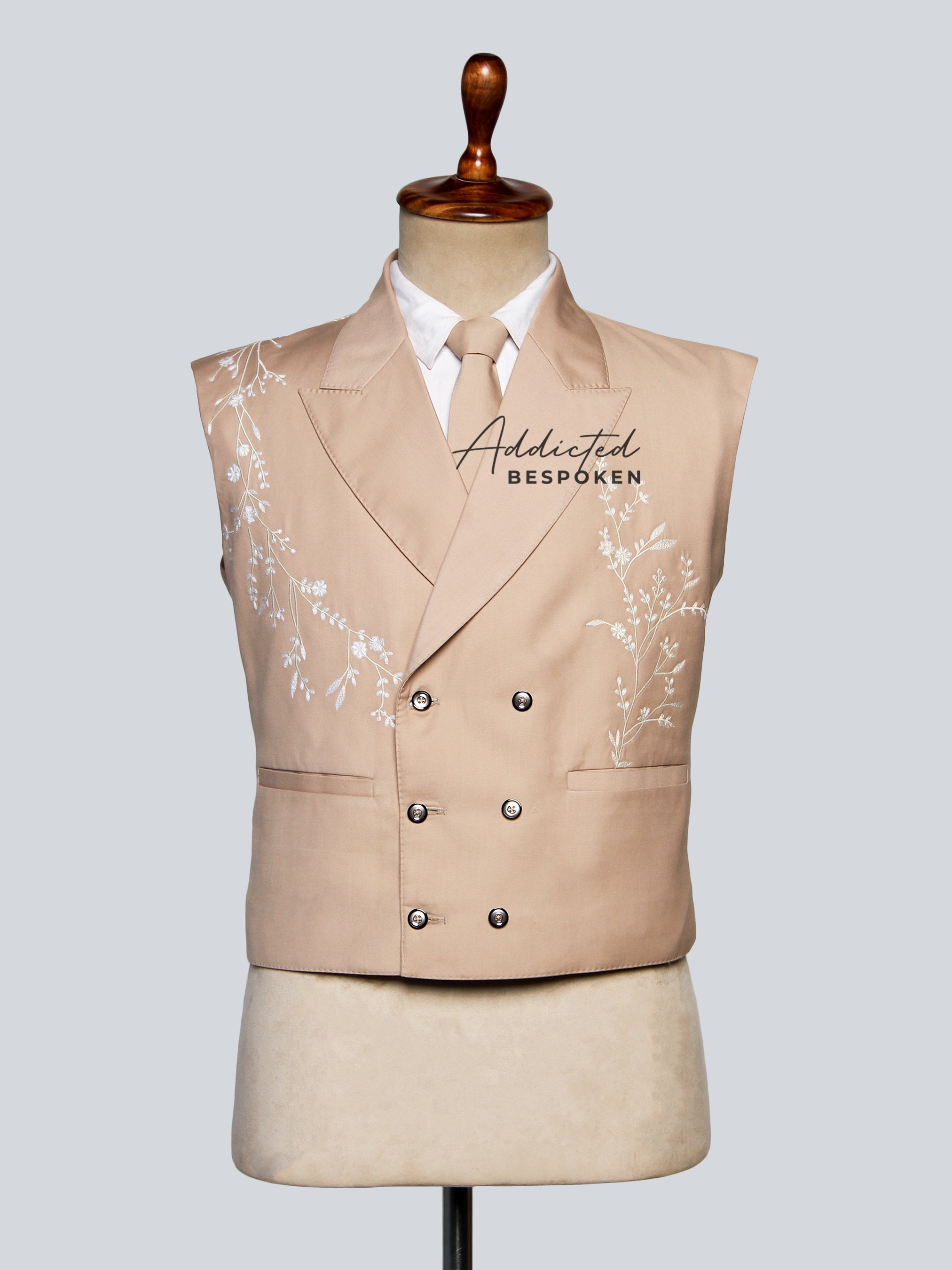 Ethereal Sophistication Handcrafted Embroidered Suit