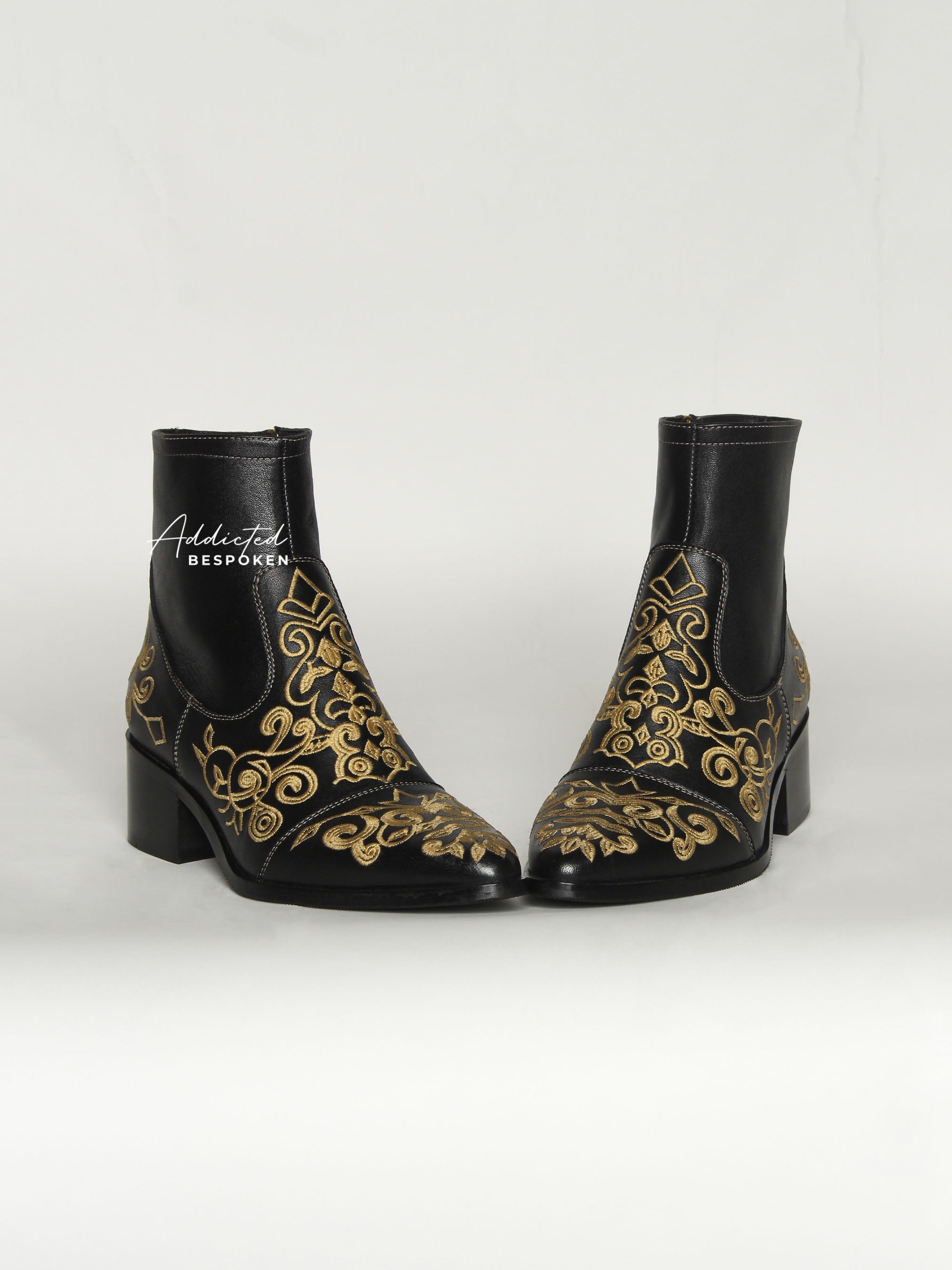 Regal Embroidered Boots Addicted Bespoken
