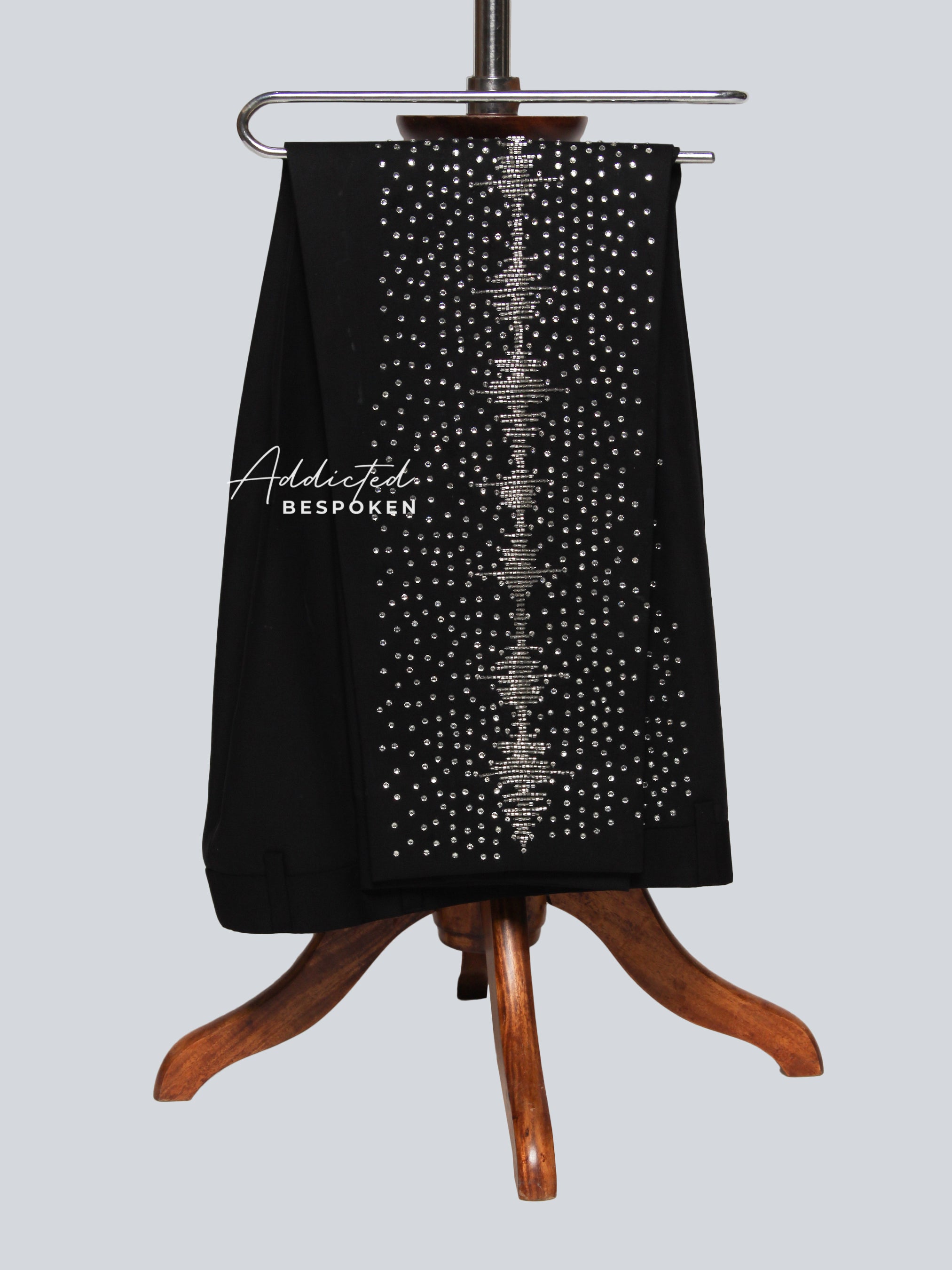 Symphony of Style Rhinestone-Embellished Musical Motif Suit