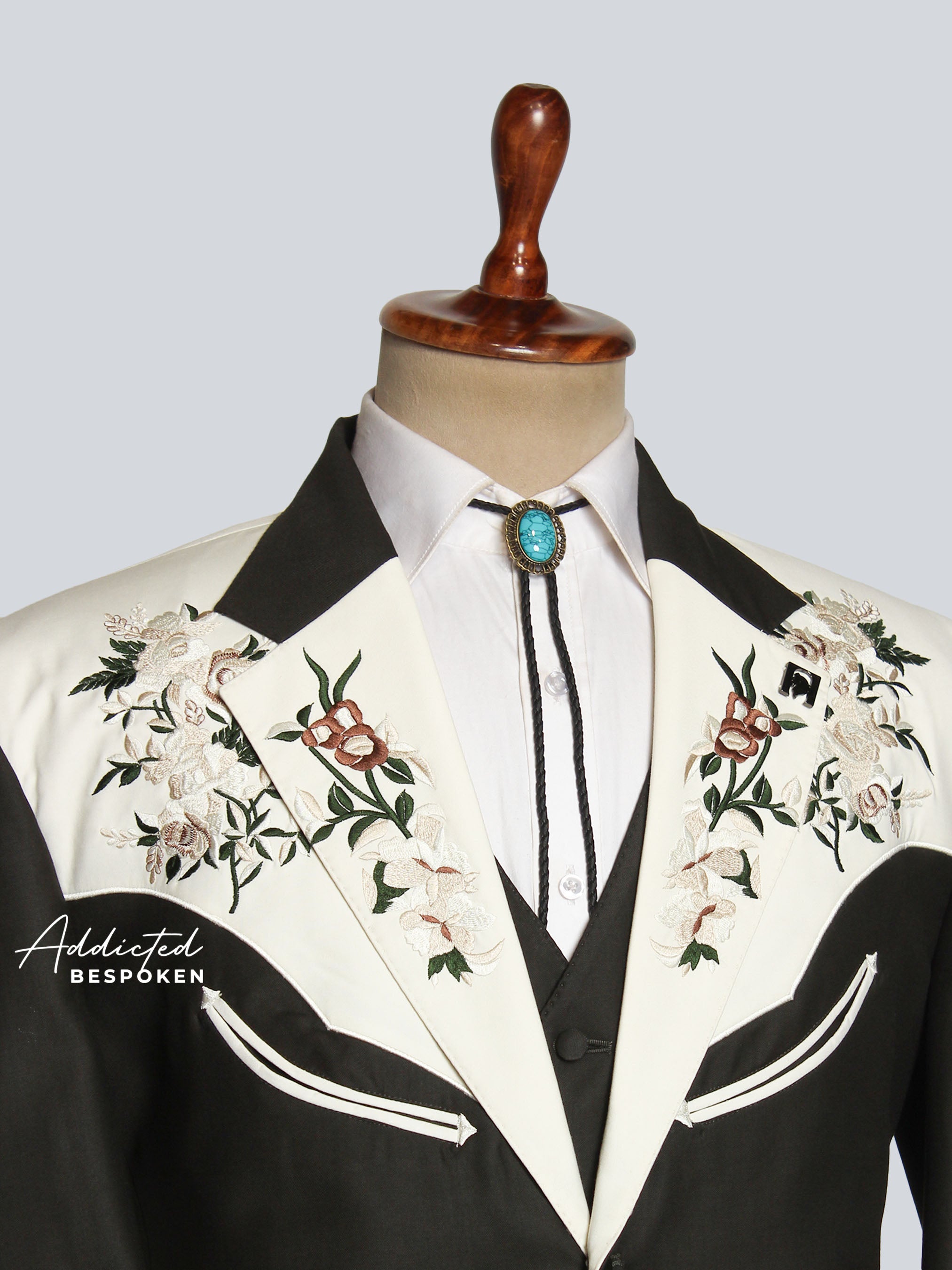 Western Floral Embroidered Suit Addicted Bespoken