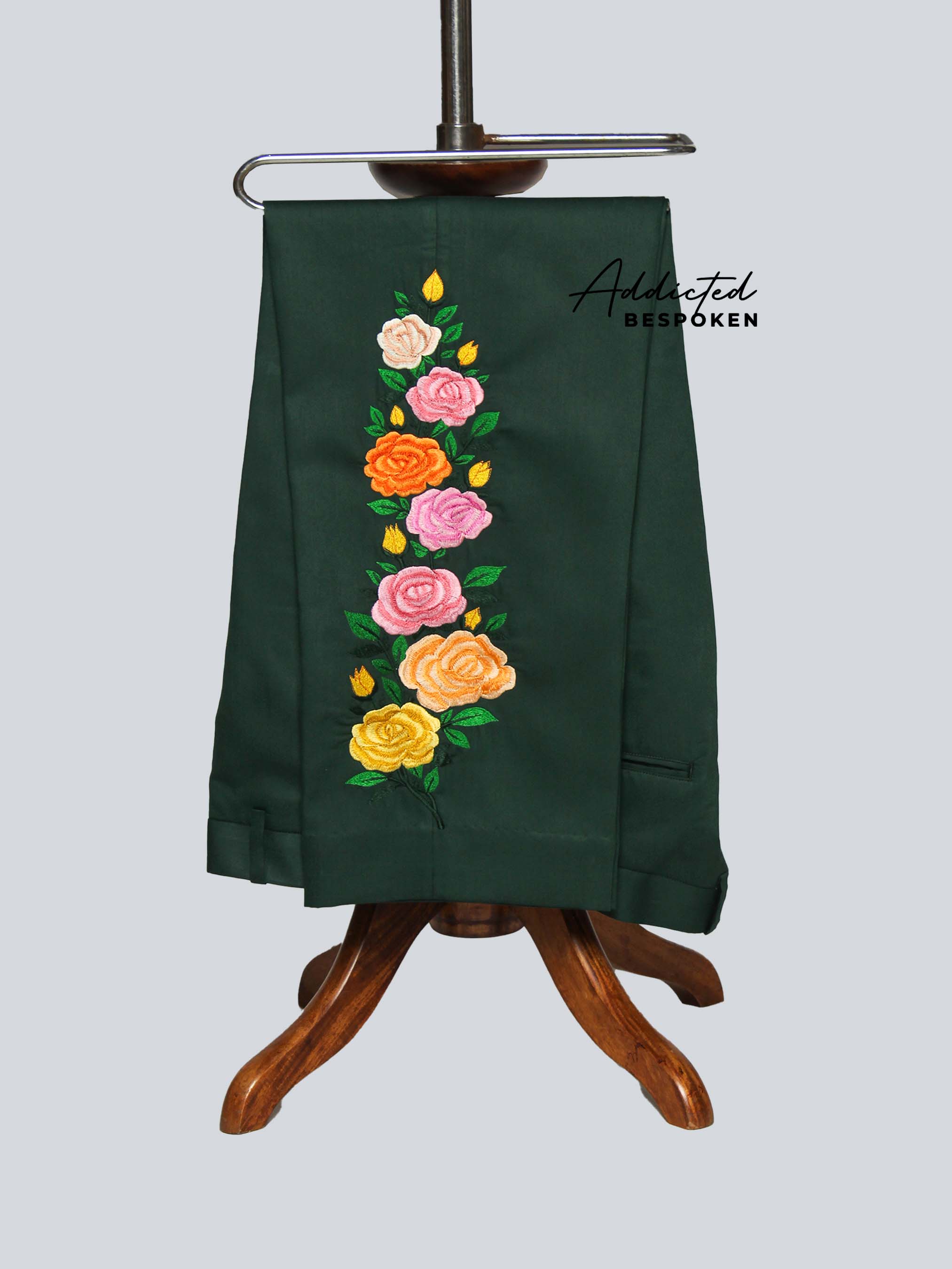 Green Floral Embroidered Outfit Addicted Bespoken