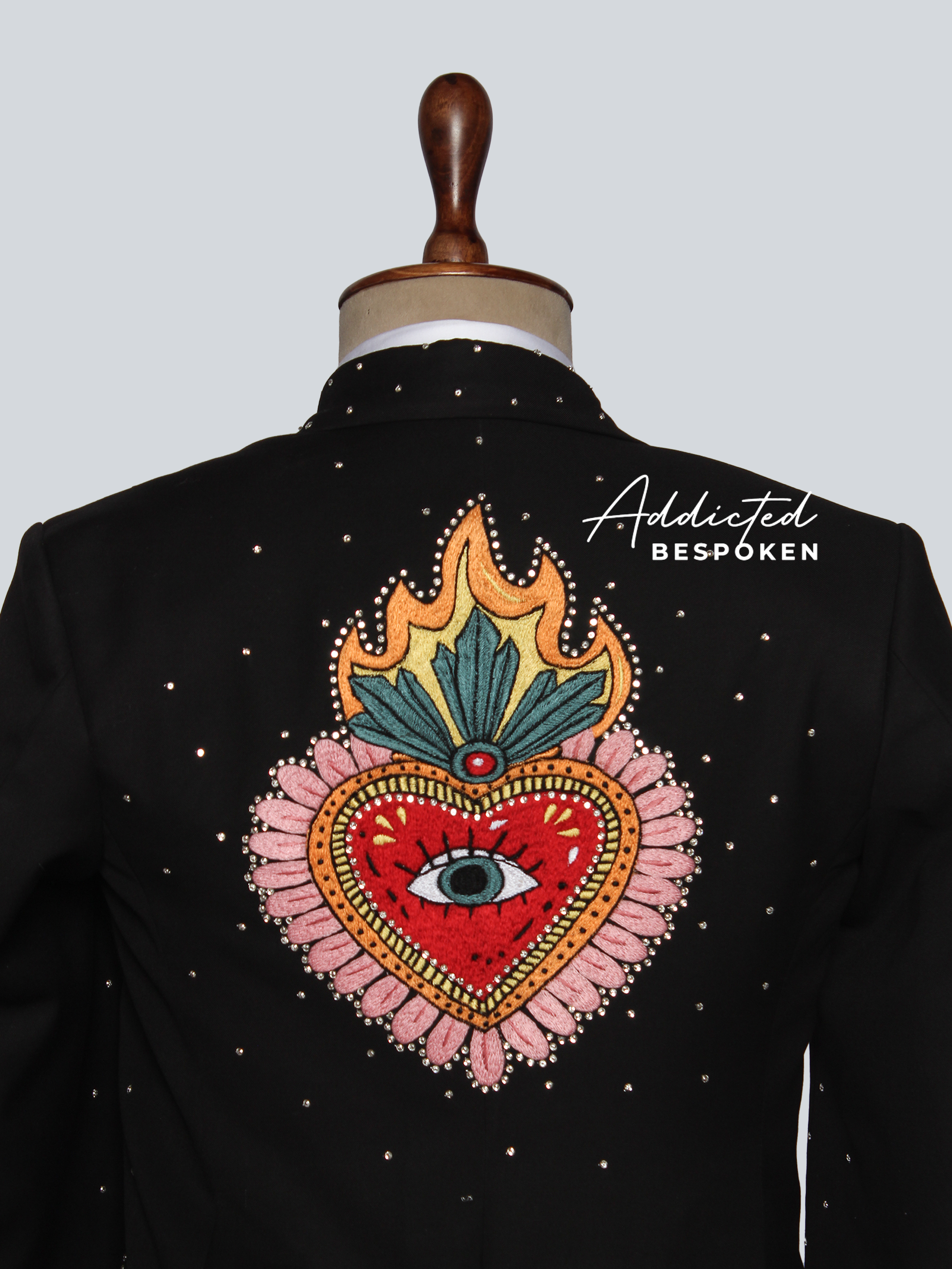 Sacred Heart Embroidered Suit Addicted Bespoken
