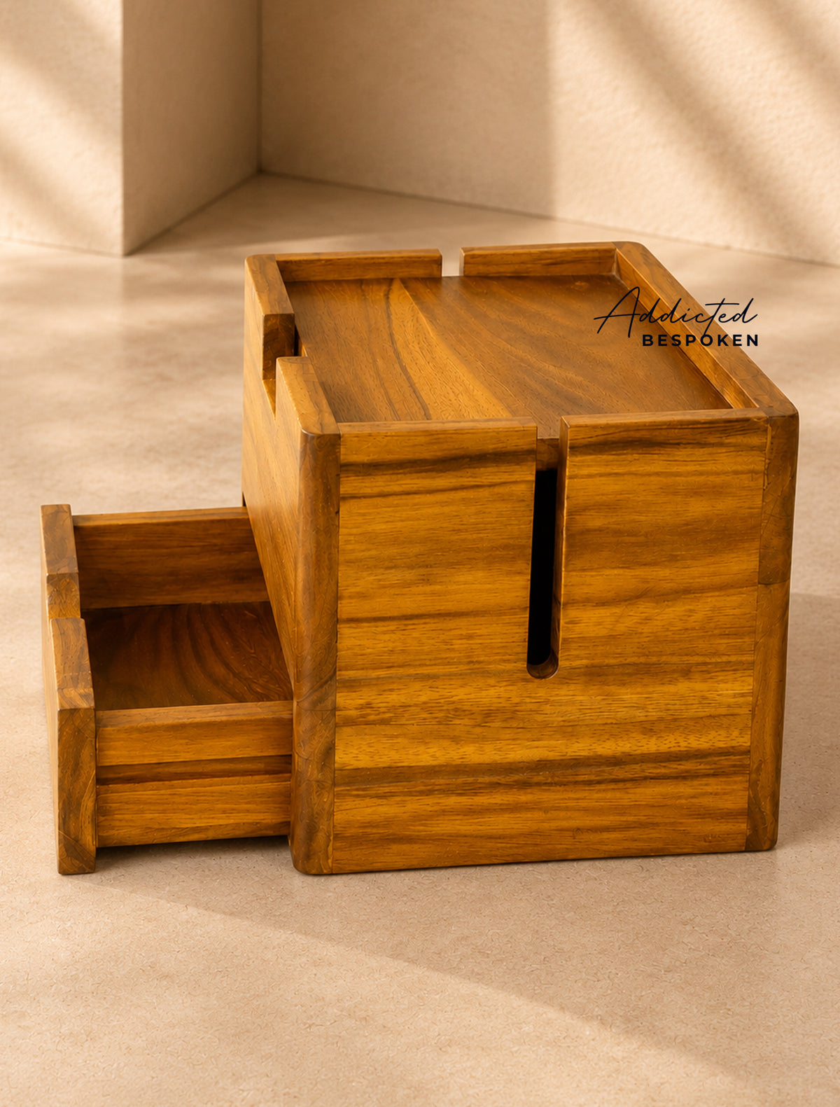  Wooden Charging Station with Drawer