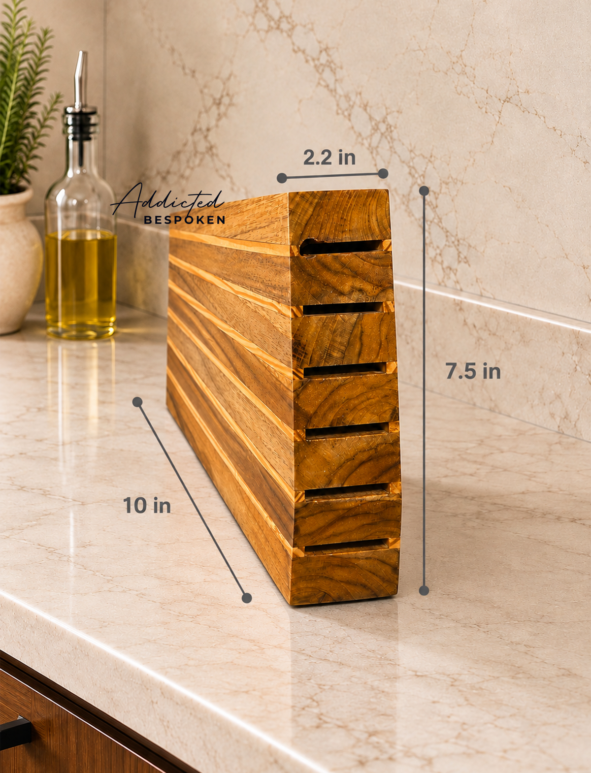 Wooden knife block