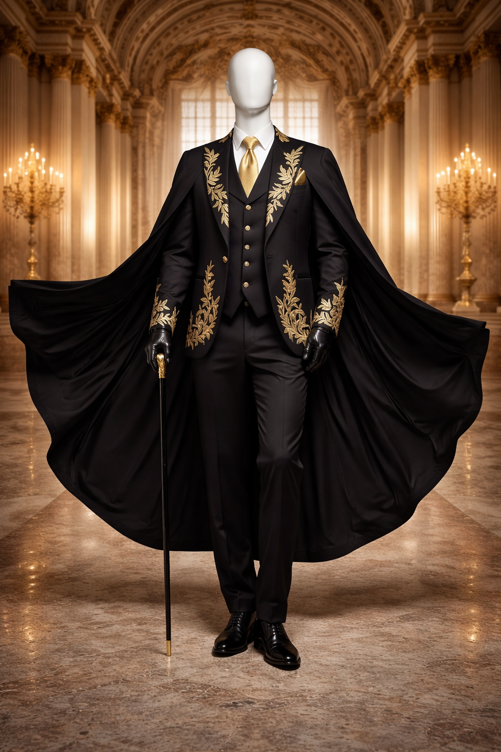 Designer Cape Suit Ensemble Addicted Bespoken
