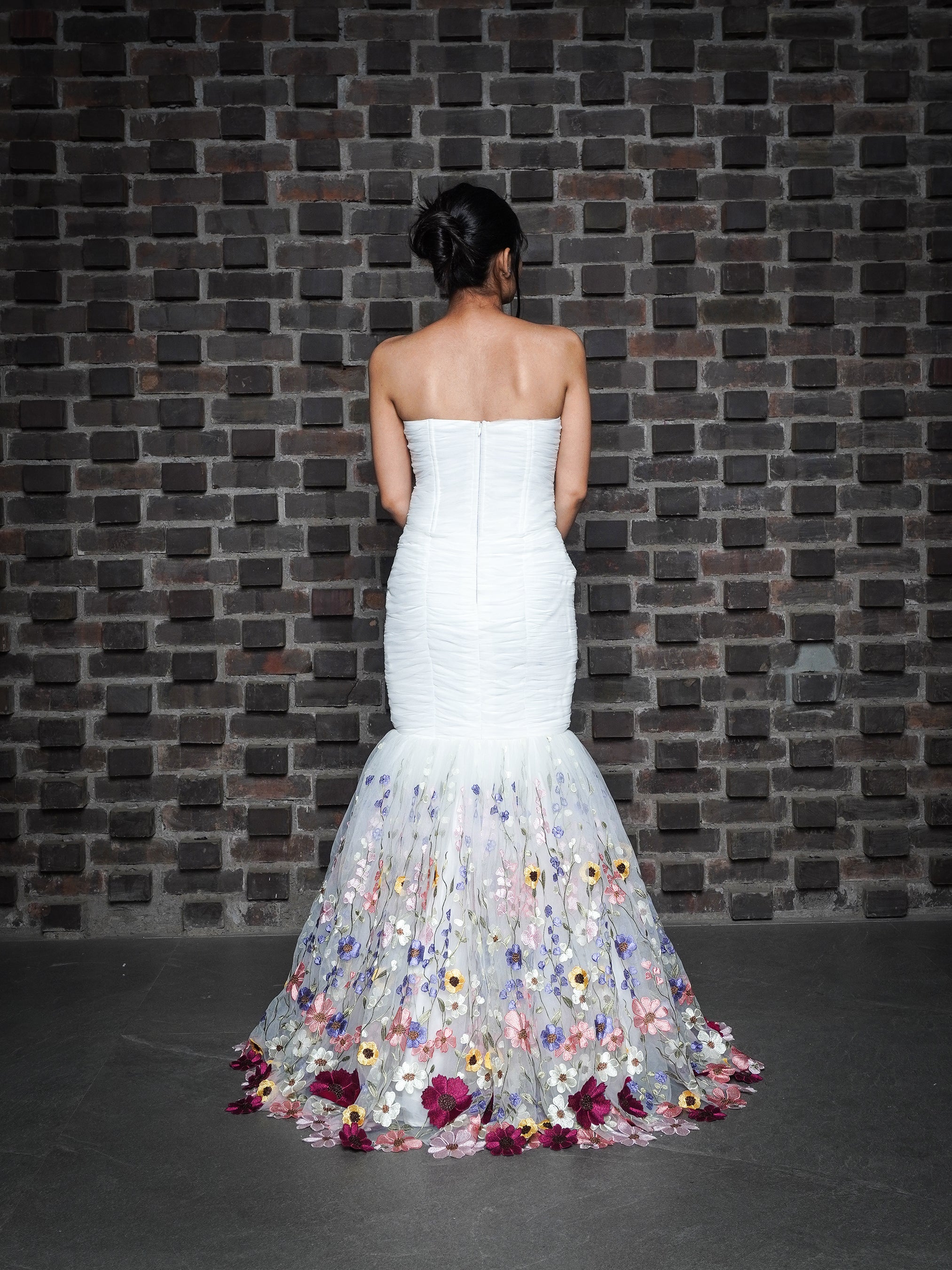 Floral Embroidered Bridal Gown Addicted Bespoken