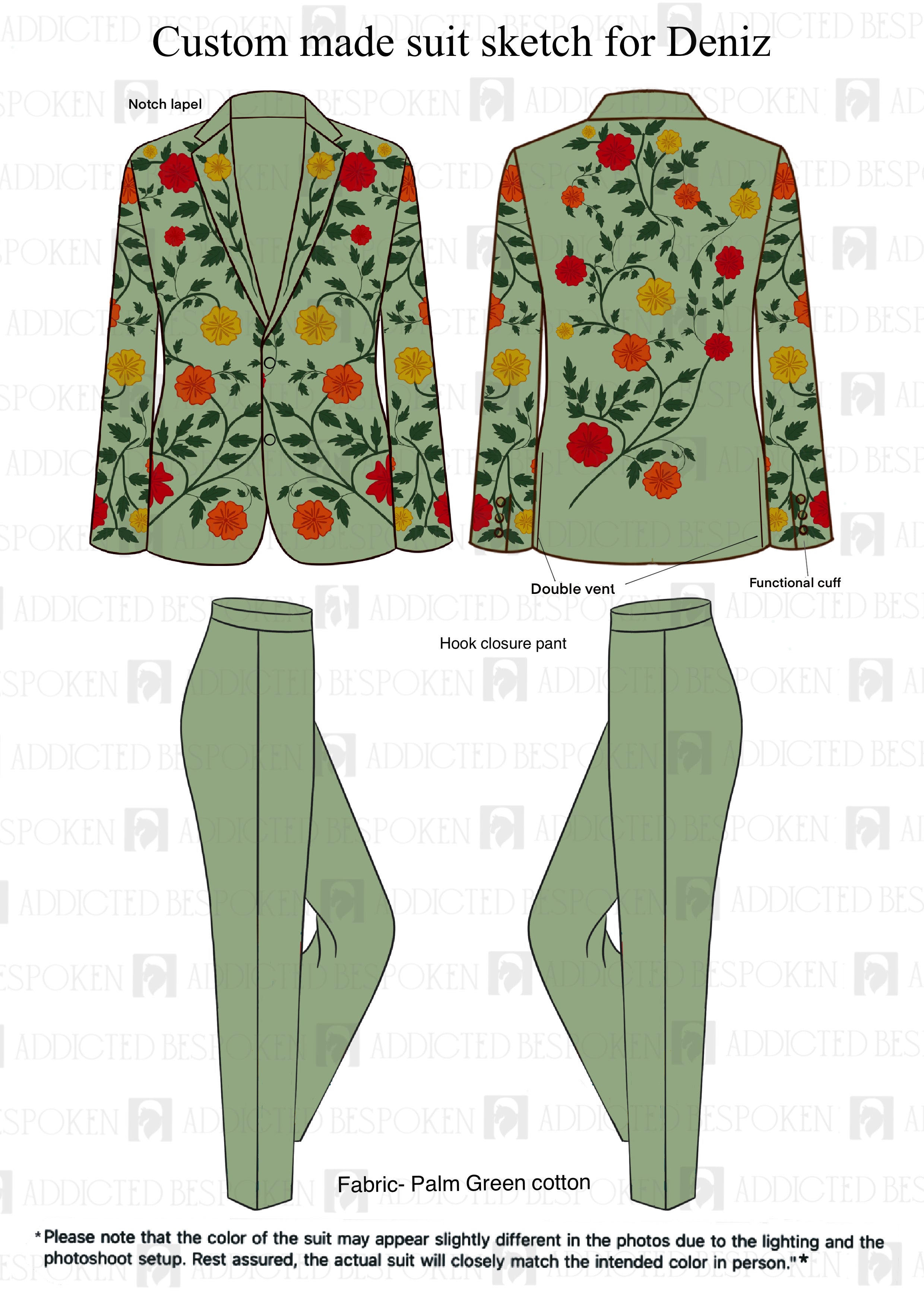 Custom-made suit for Deniz (Instagram)