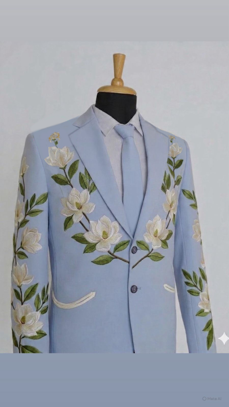 Custom Made 2 Piece Embroidered Suit with Expedited Shipping for Landon Addicted Bespoken