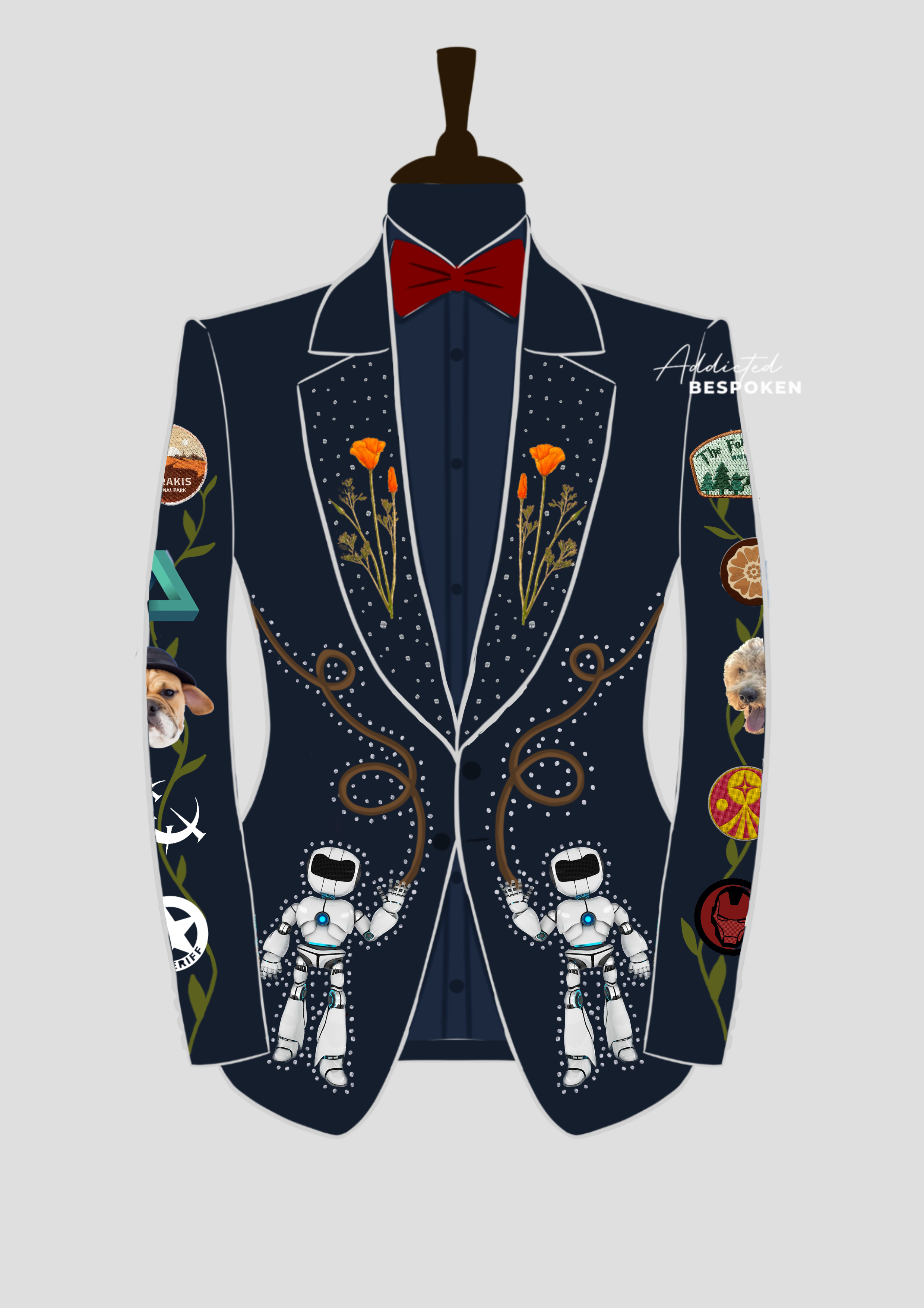 Blue 2025 western suit