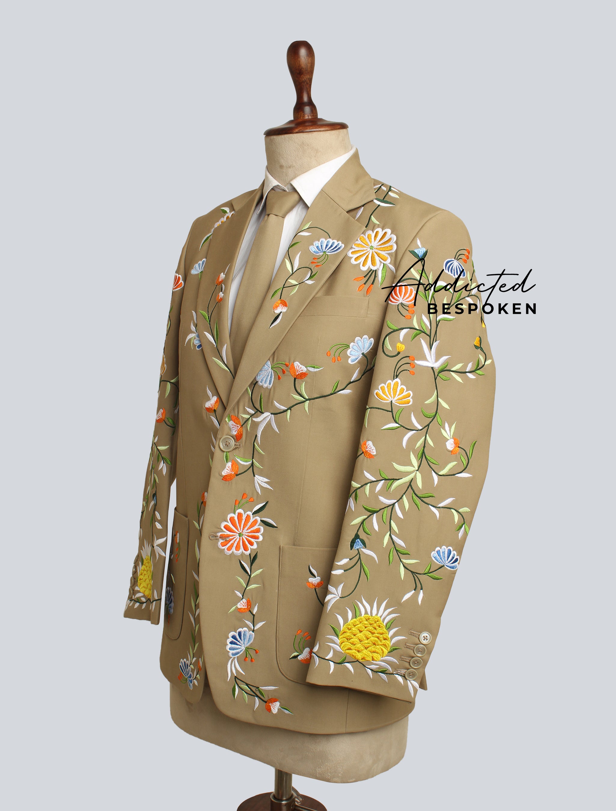 Floral Embellished Western Suit
