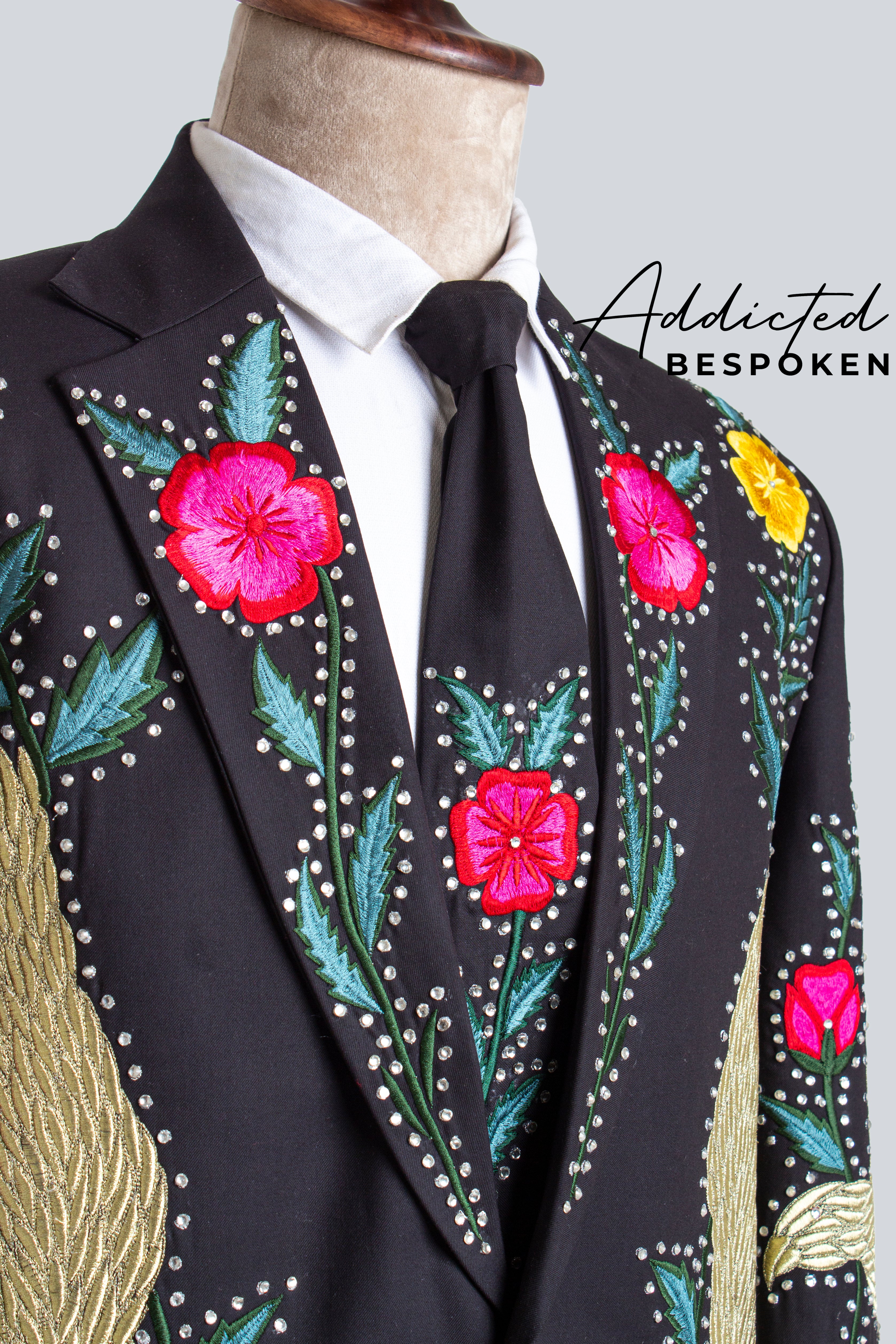 Eagle Embroidered Western Suit