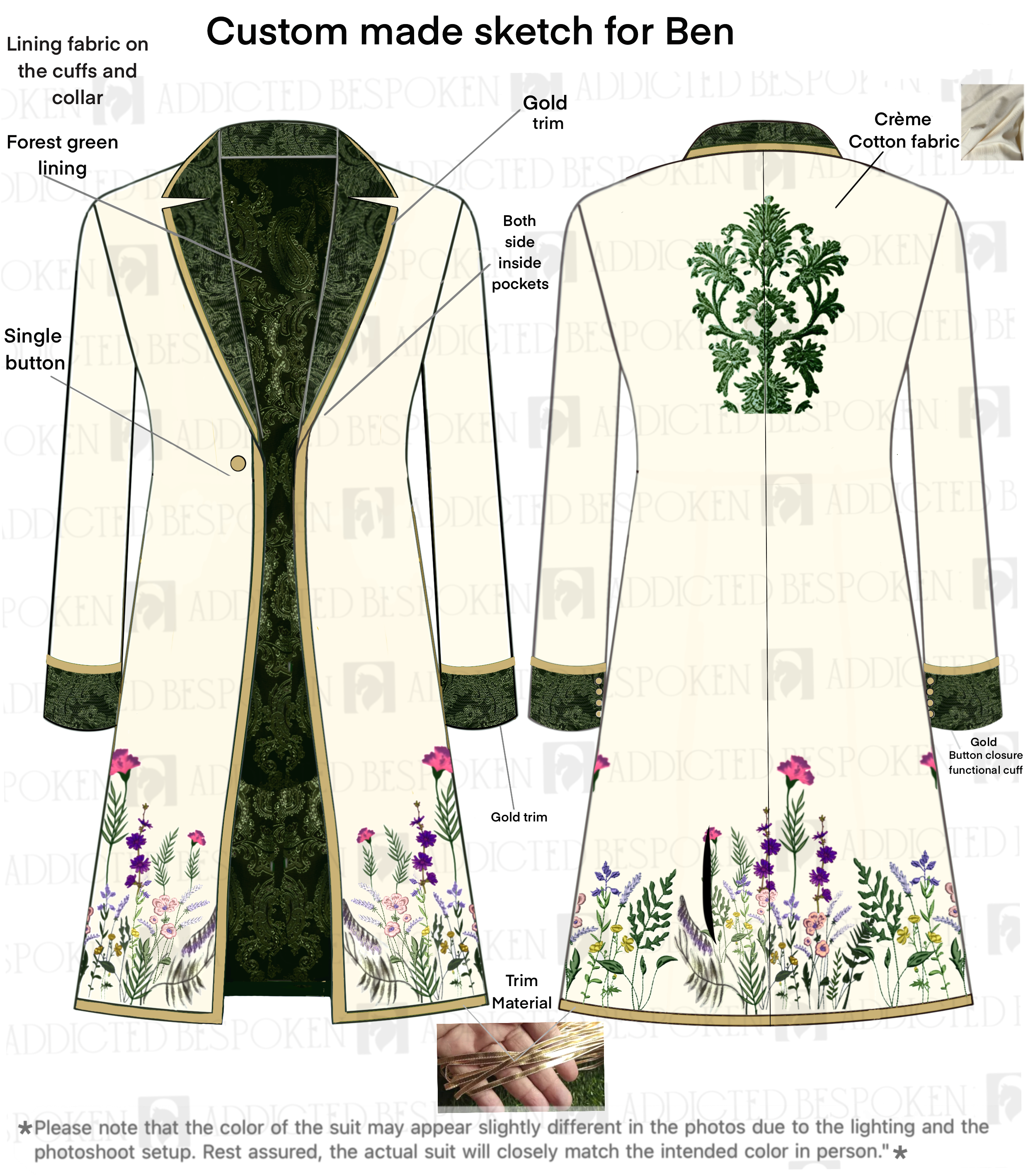 Custom made coat for Ben (2nd installment)