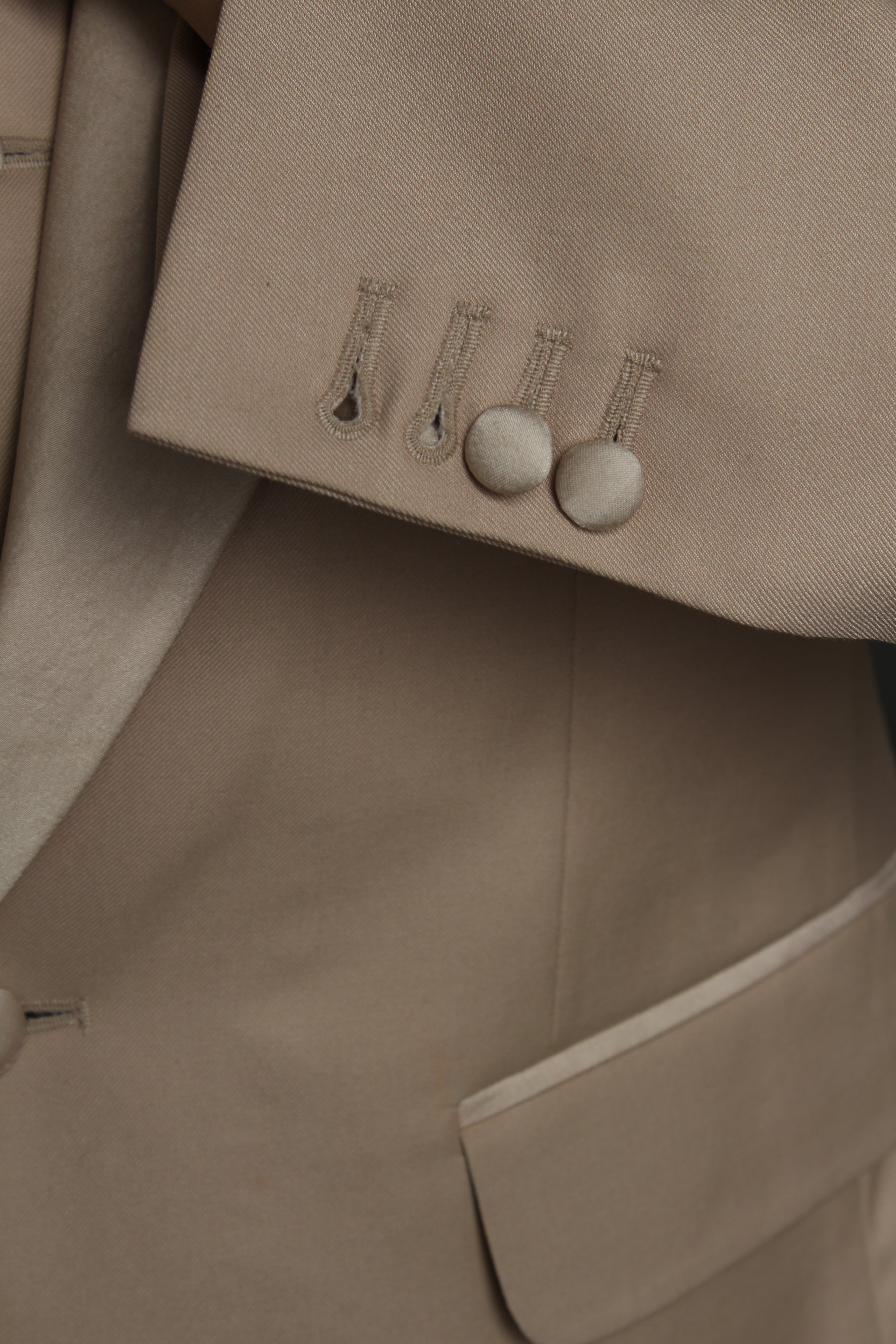 Tailored Beige Tuxedo Suit