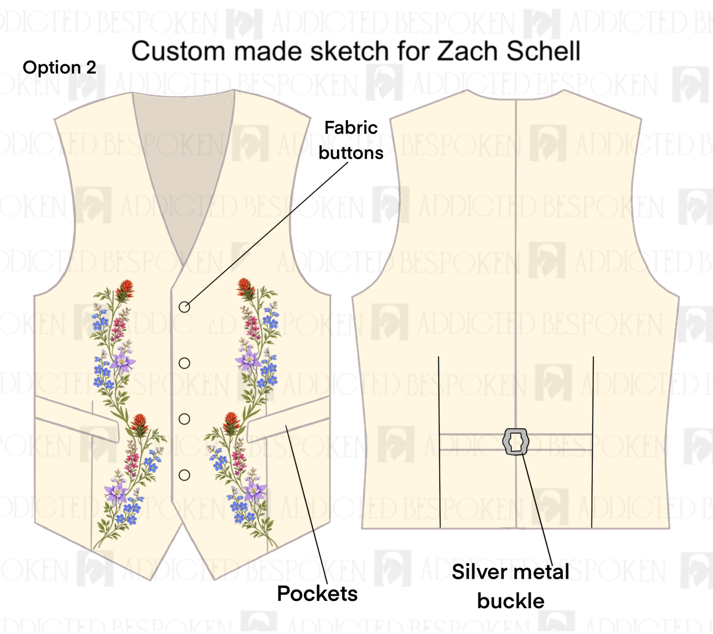 Custom Made 3 Piece Embroidered Suit for Zach Addicted Bespoken