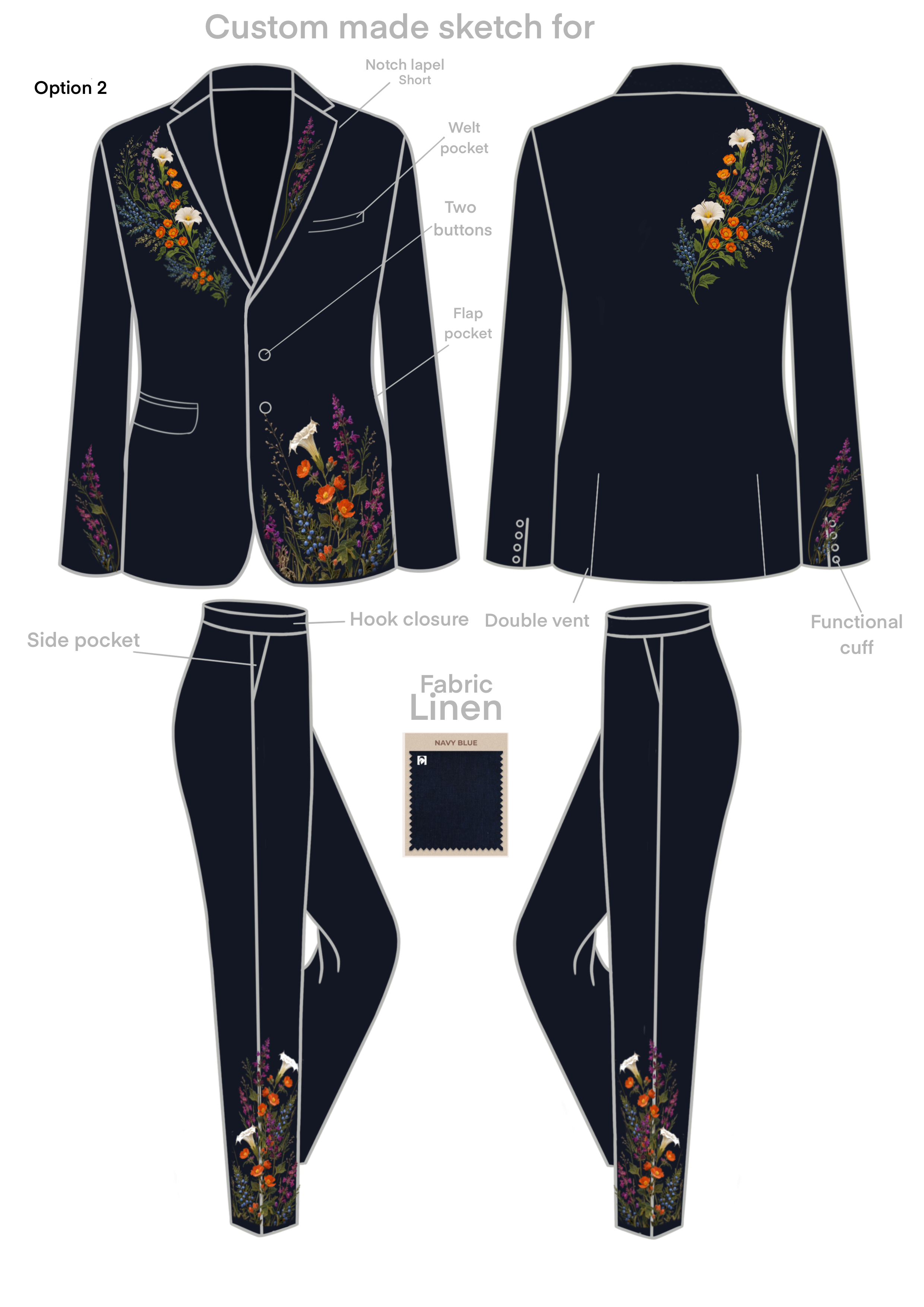 Custom Made 3 Piece Embroidered Suit For Eric Addicted Bespoken