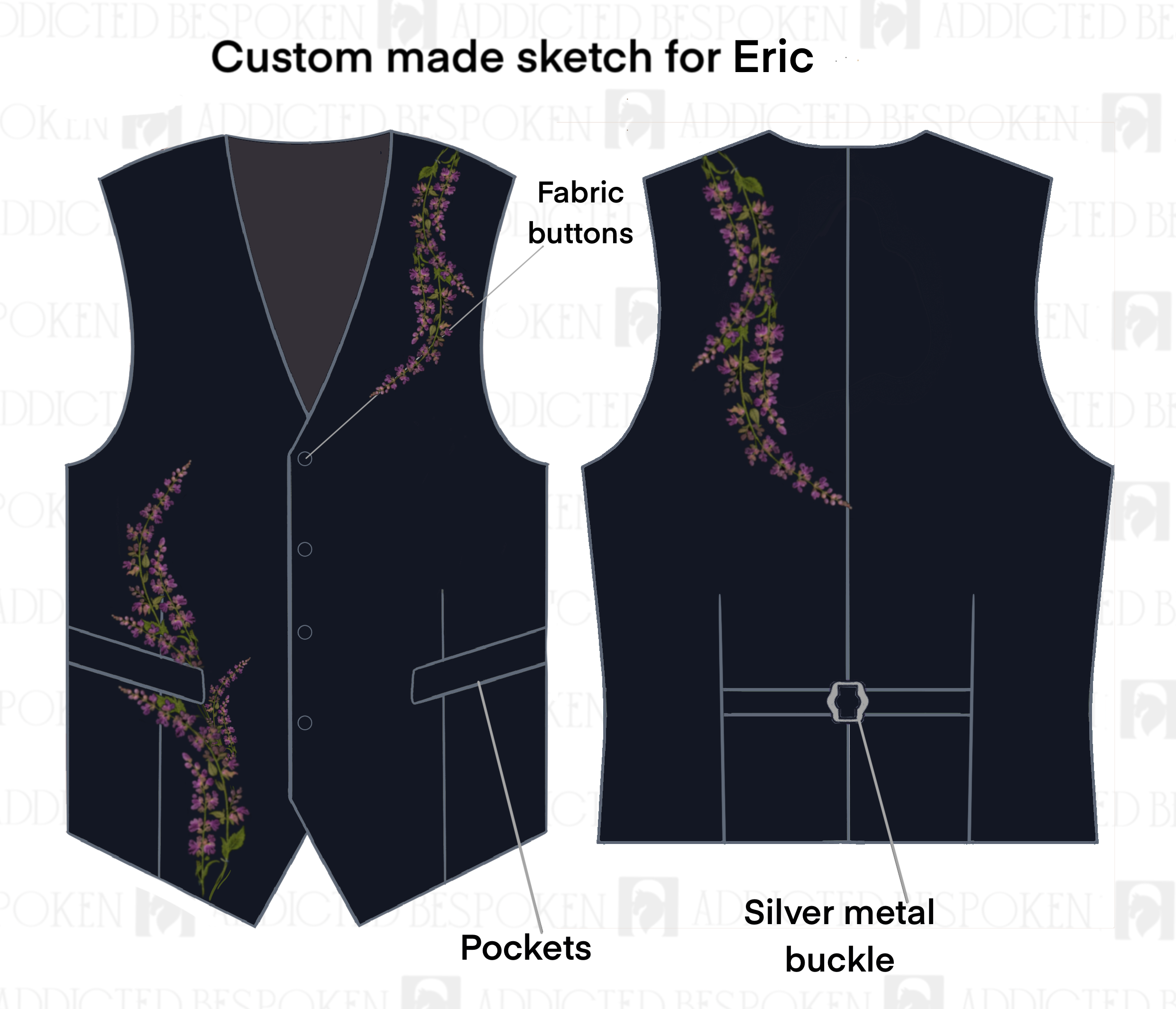 Custom Made 2 Piece Suit for Phillip (50% Payment) Addicted Bespoken