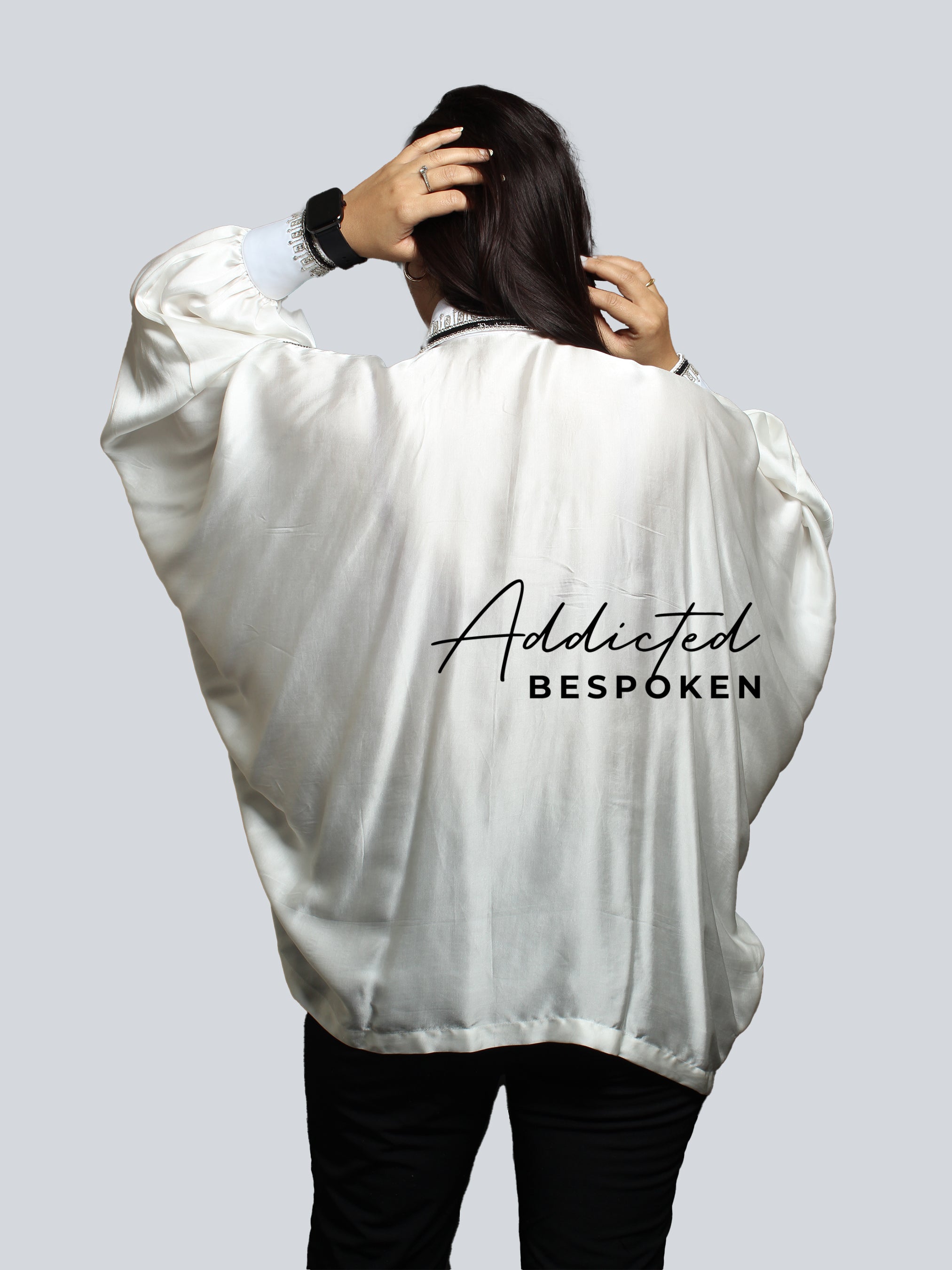 Designer White Satin Shirt