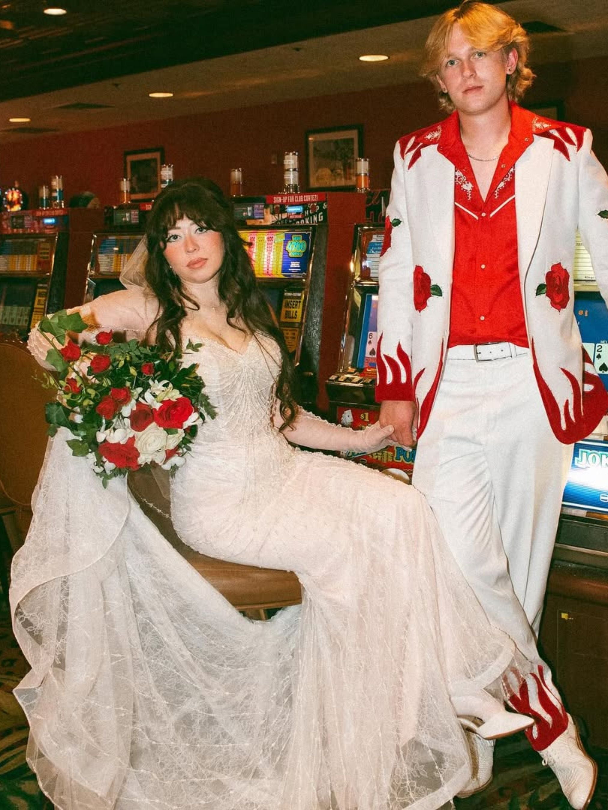 Flame Rose Embroidered Suit Addicted Bespoken