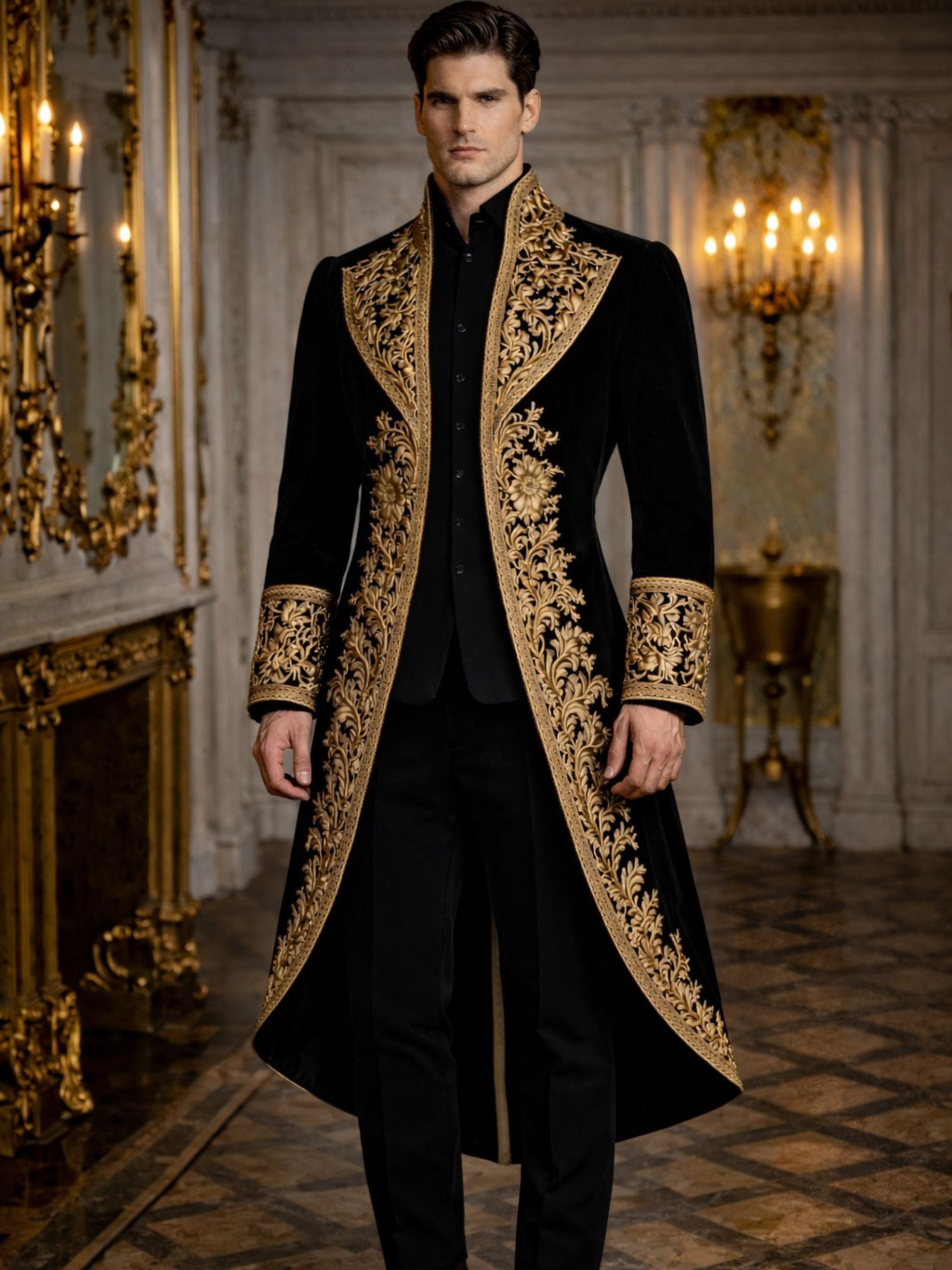 Royal Gold Embroidered Court Coat Addicted Bespoken