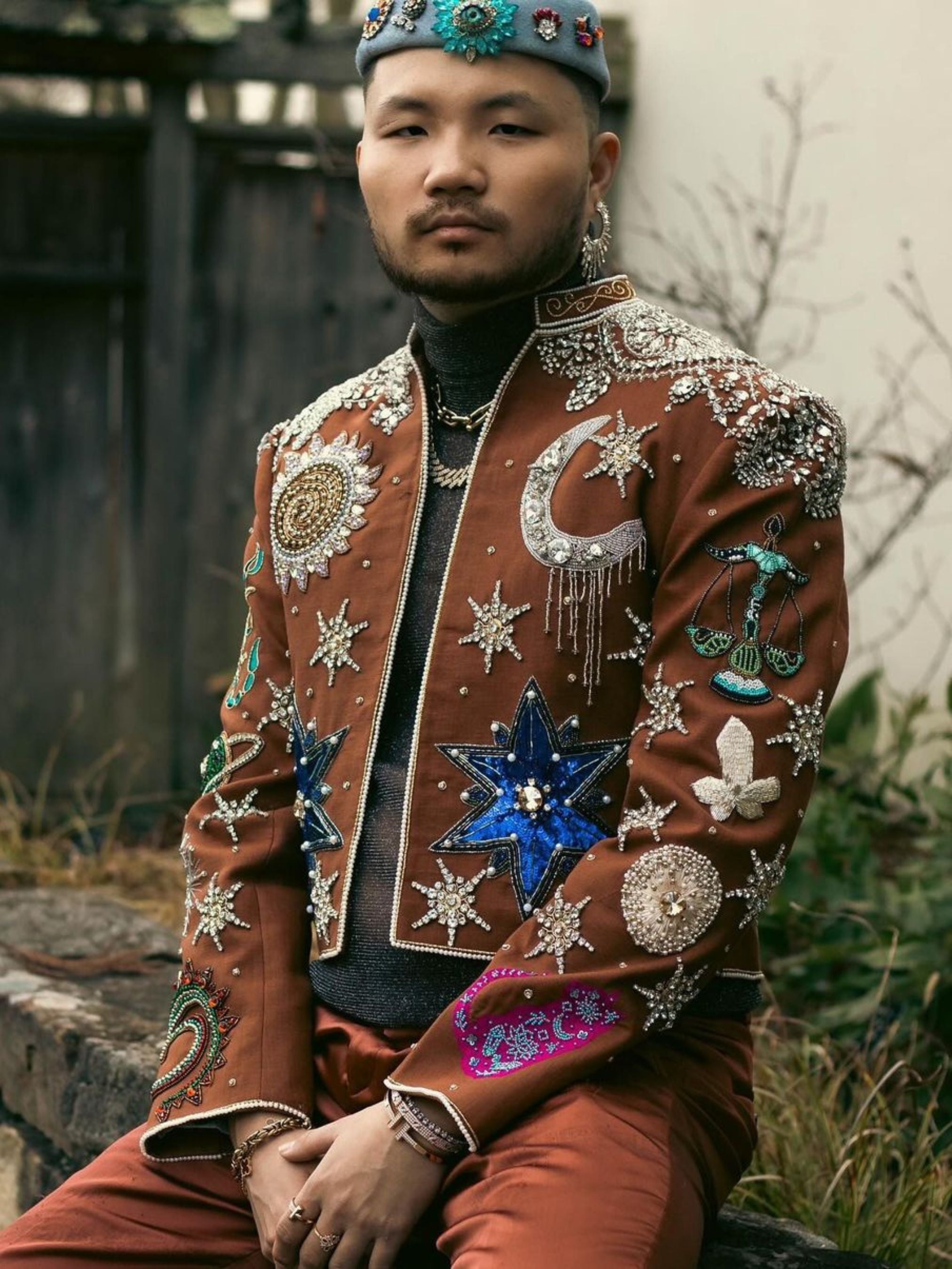 Celestial Themed Embroidered Jacket Addicted Bespoken