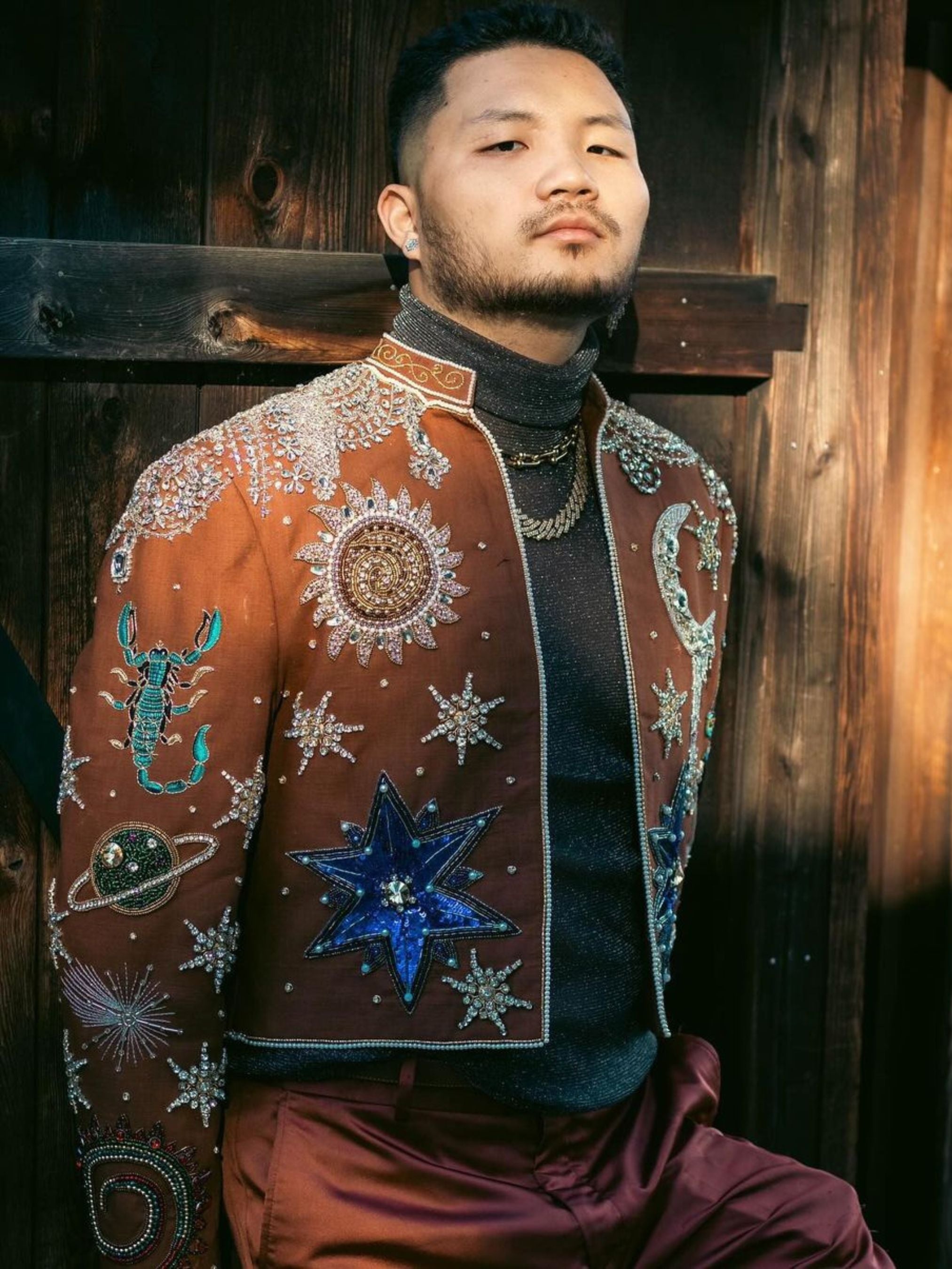 Celestial Themed Embroidered Jacket Addicted Bespoken
