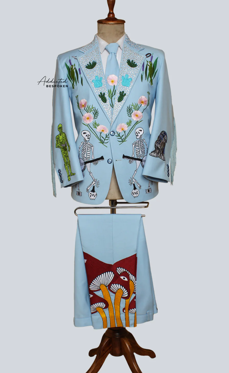 Custom Made Embroidered Suit for Olann Glas