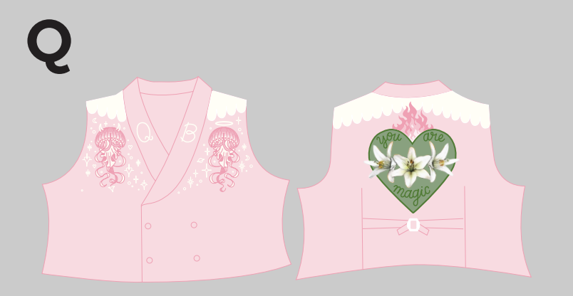 Custom Mae Embroidered Vests and Pants for Bright and Q