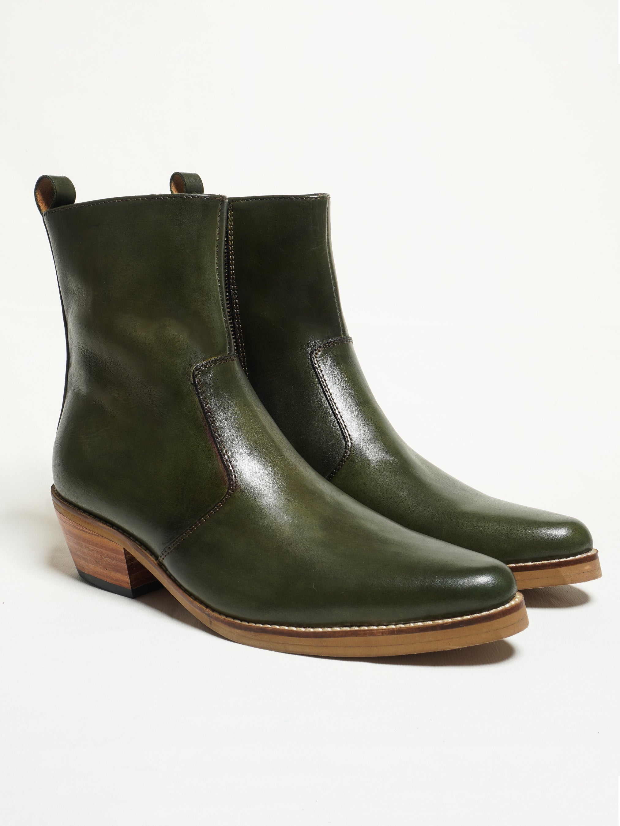 Green Mamba Zip Boots | Addicted Bespoken