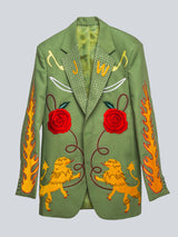 Regal Flame Embroidered Suit