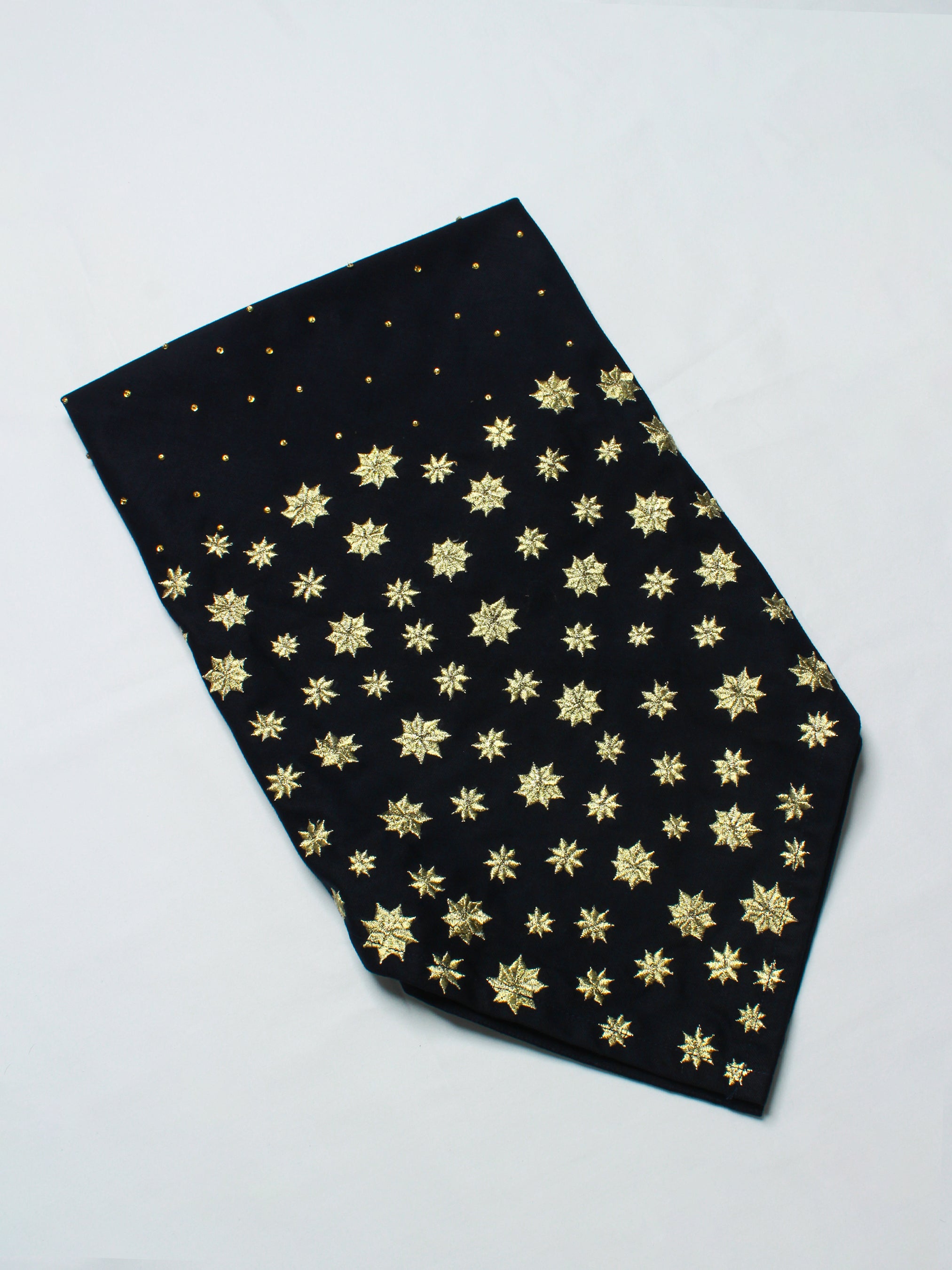 Midnight Starburst Embroidered Bandana